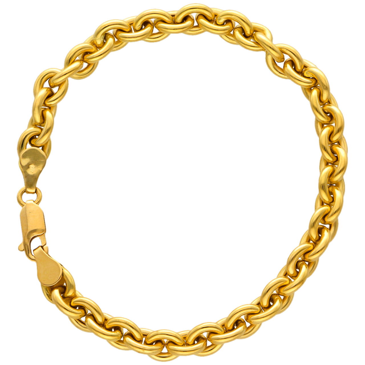 Bracciale in oro giallo maglia rolò_1
