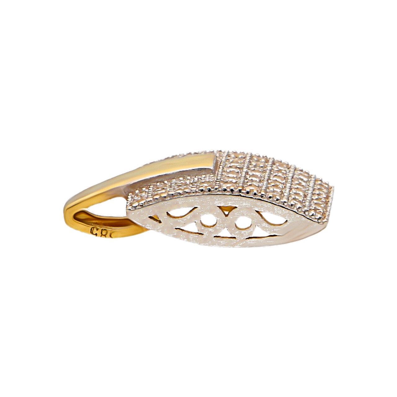 Ciondolo due ori 14kt con pavè di zirconi_3