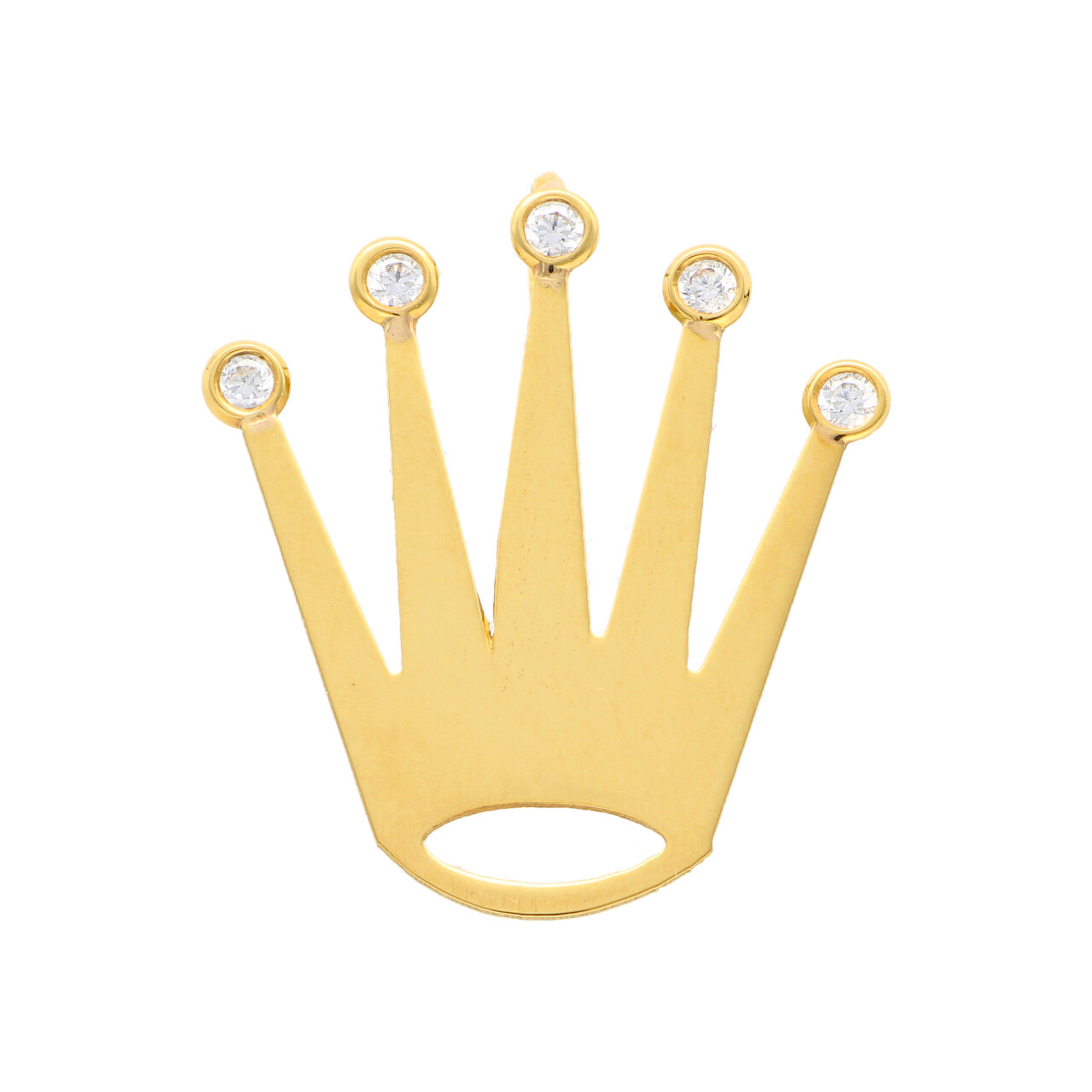 Ciondolo corona oro giallo con zirconi_1