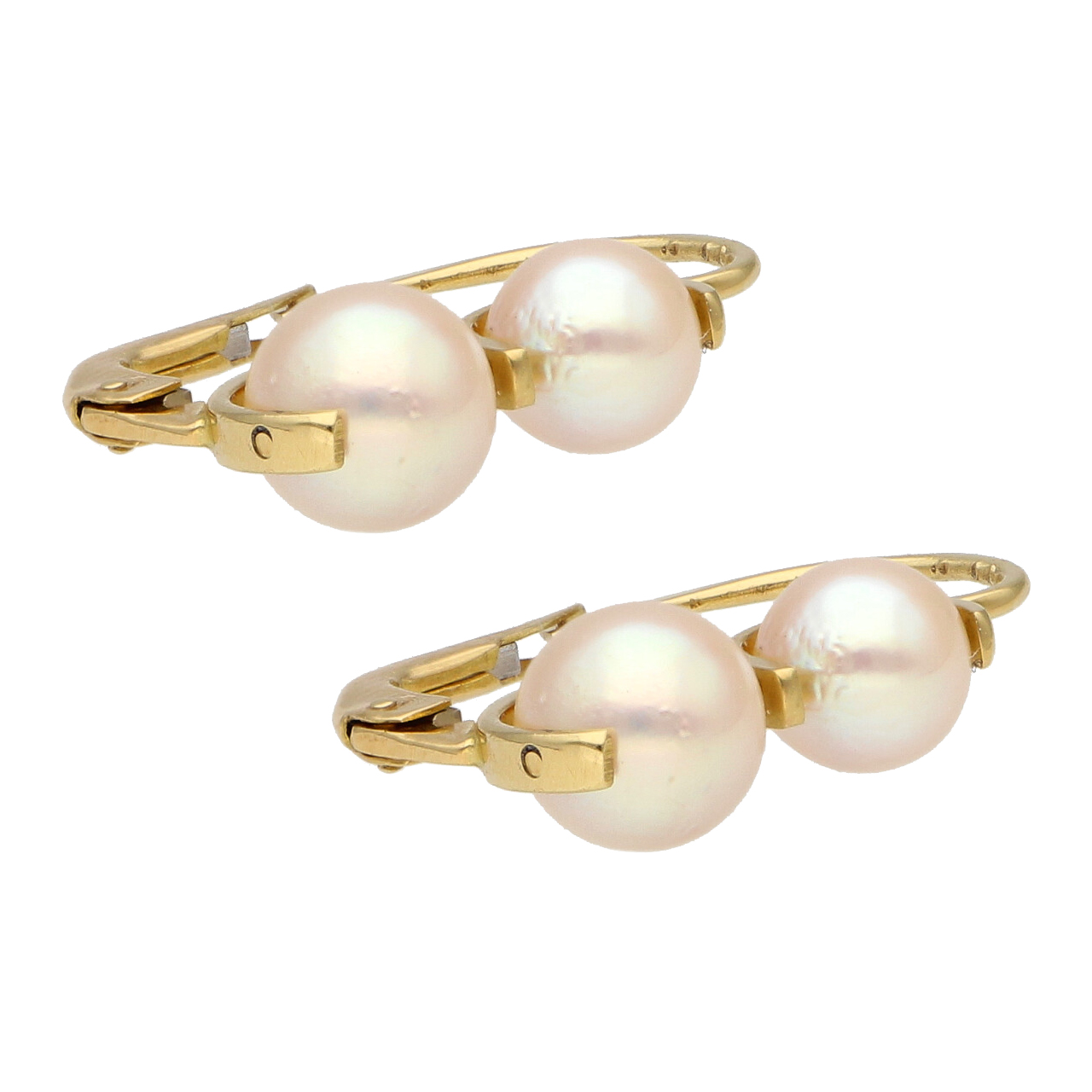 Orecchini monachella oro giallo con perle_3