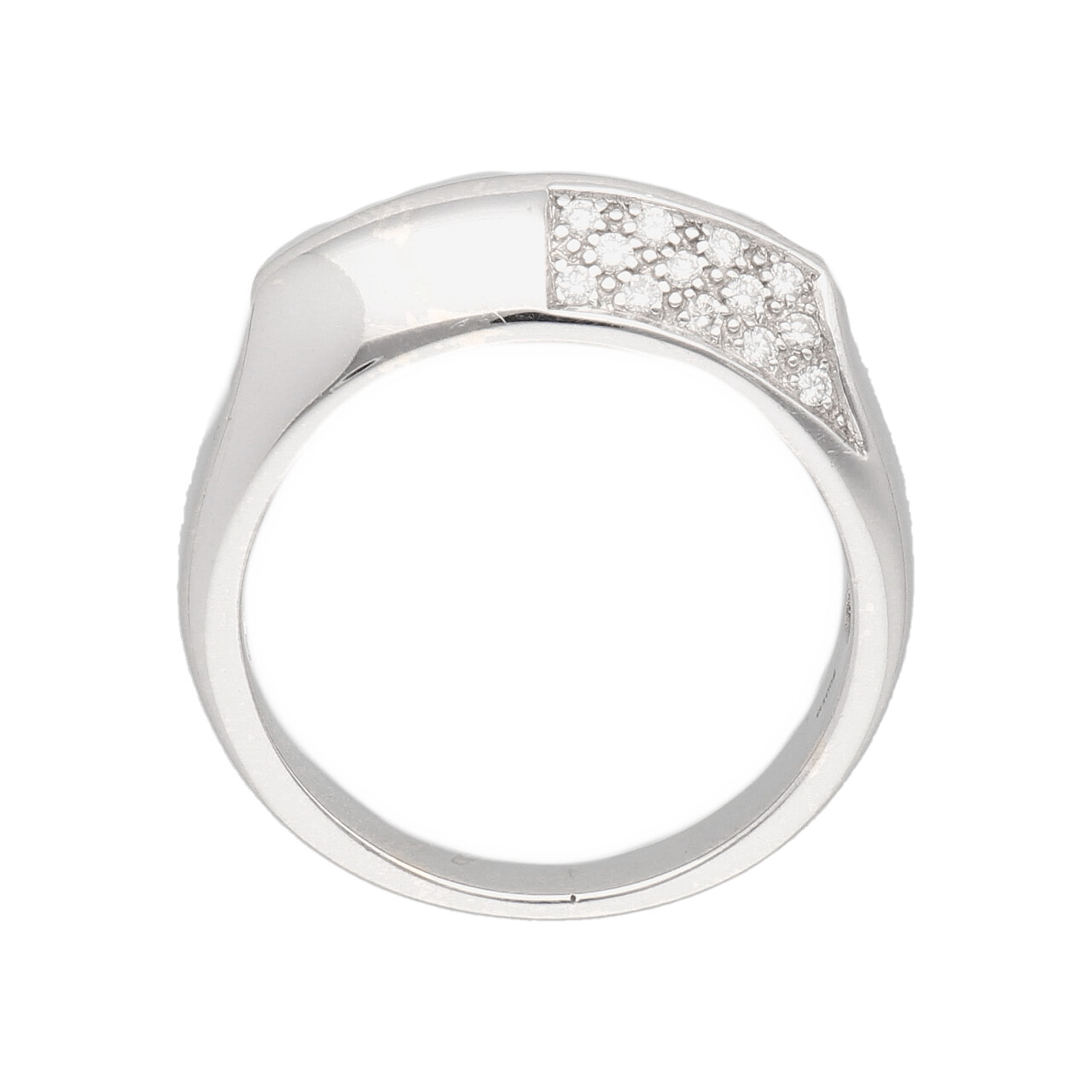 Anello oro bianco con diamanti 0,26 ct_2