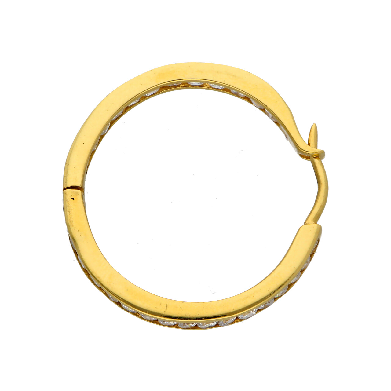 Orecchini cerchio oro giallo con zirconi_4