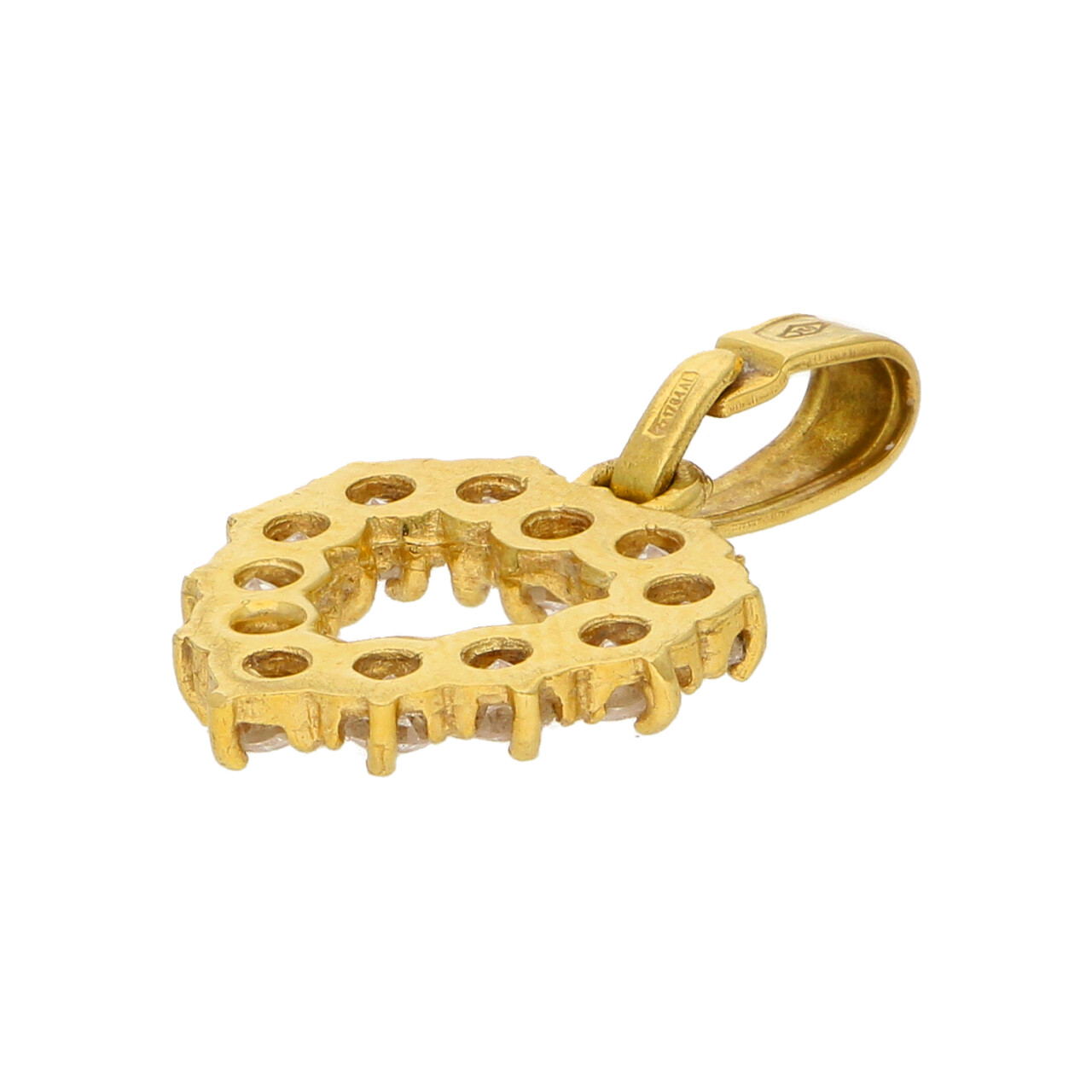 Ciondolo cuore oro giallo con zirconi_4