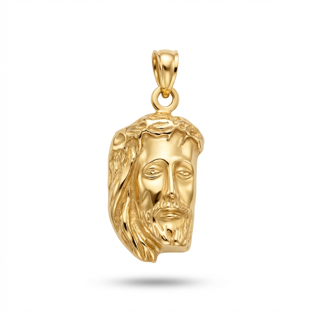 Ciondolo testa di cristo in oro giallo_3