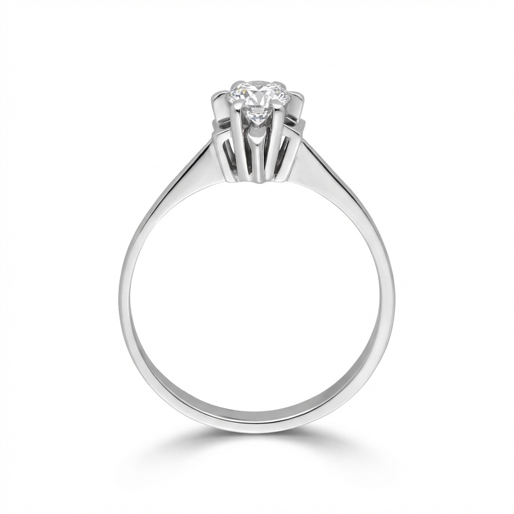 Anello fiore solitario con diamante_3