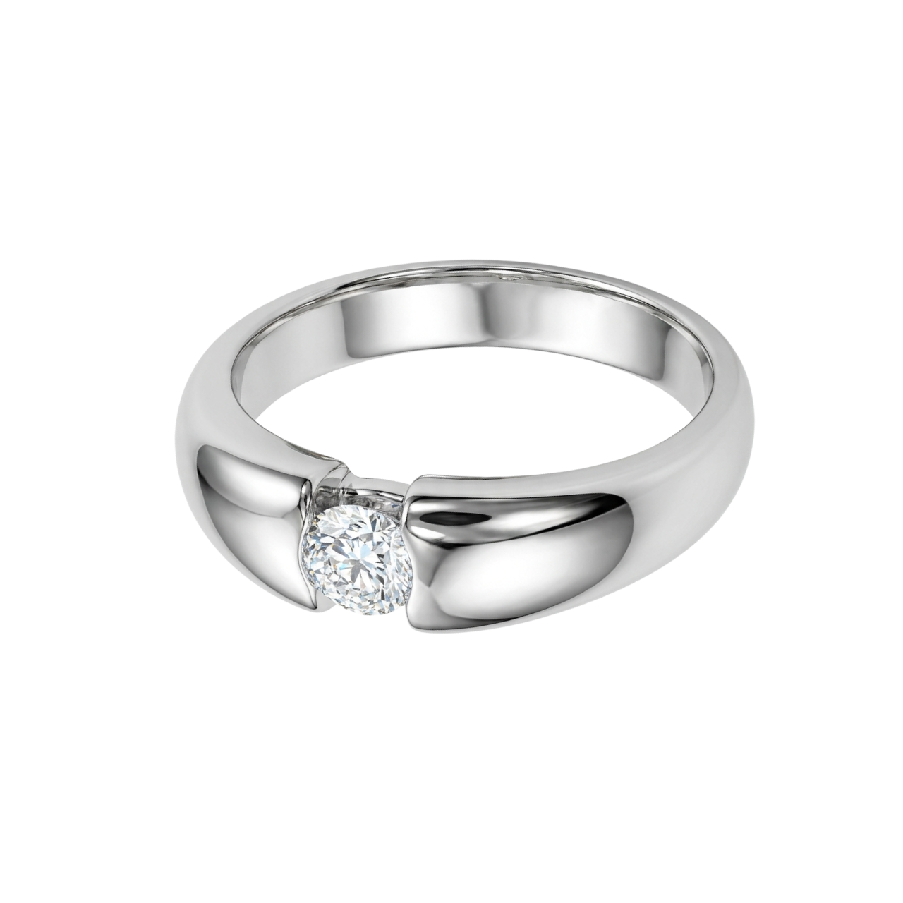 Anello solitario oro bianco con diamante_2