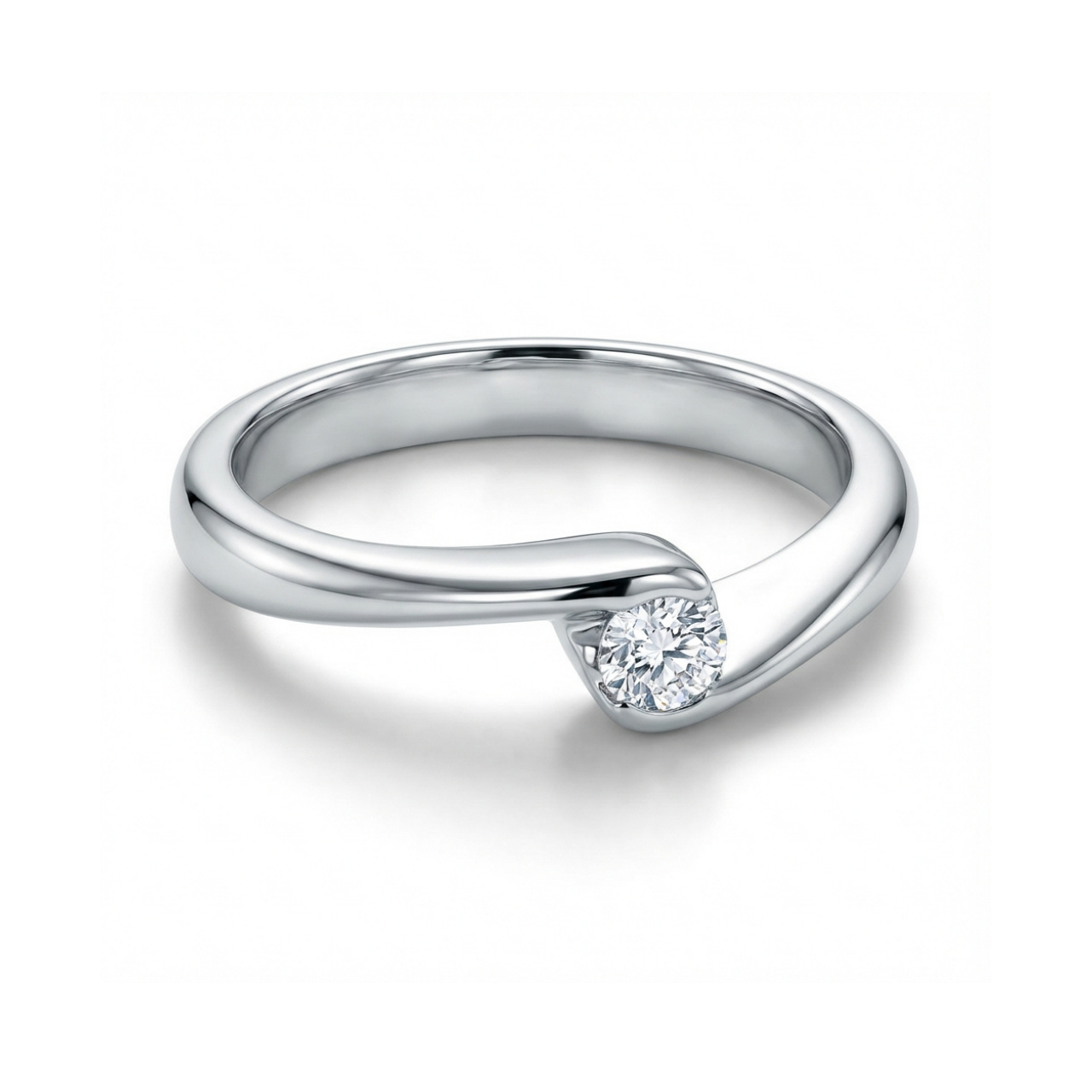 Anello solitario in oro bianco con diamante_3