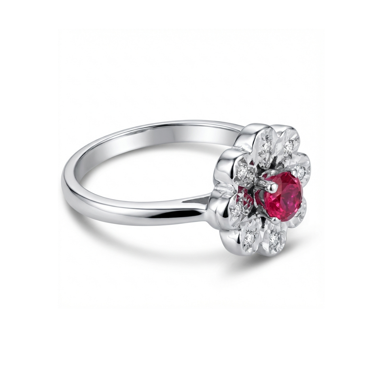 Anello in oro bianco con rubino e diamanti_3
