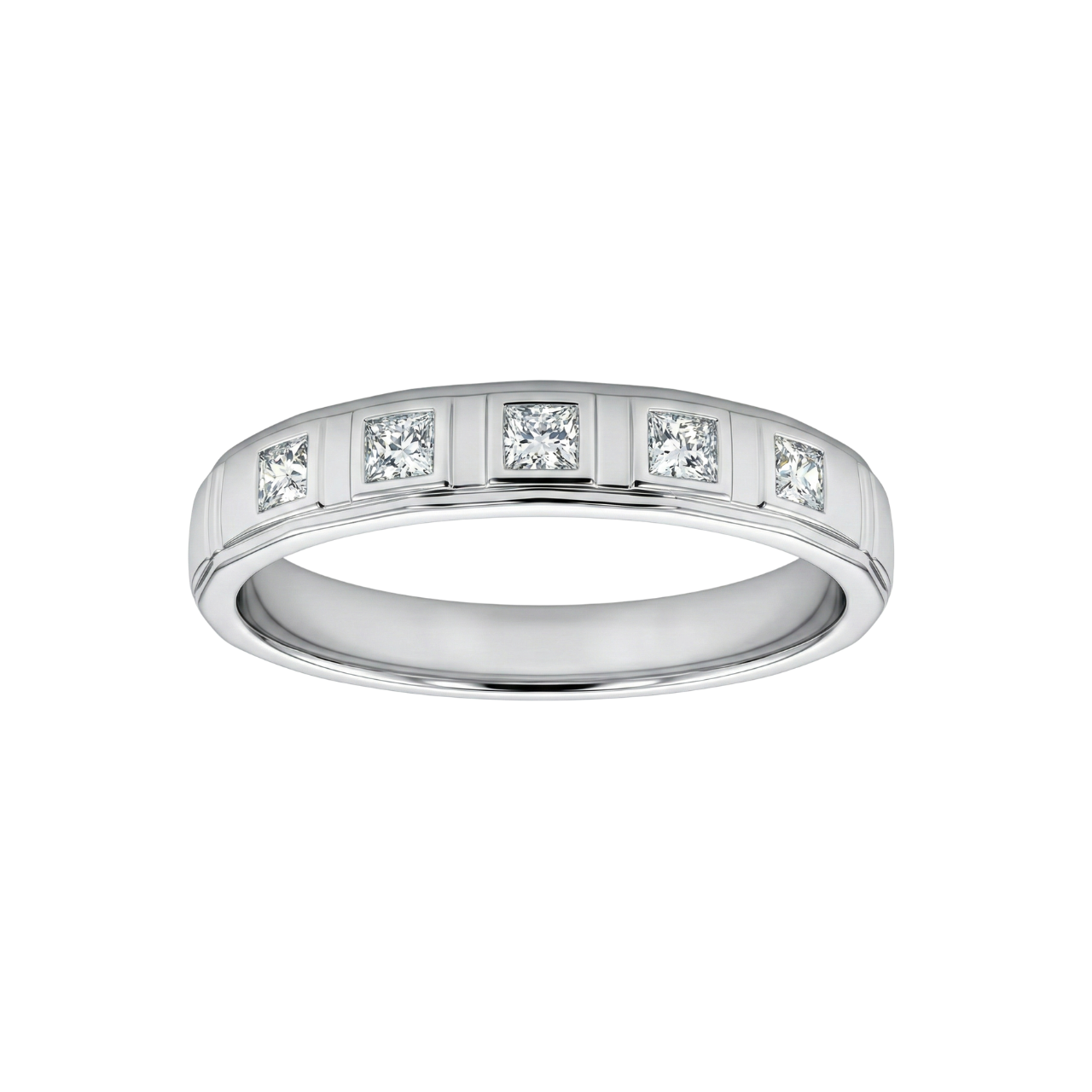 Ring aus Weißgold mit Diamanten