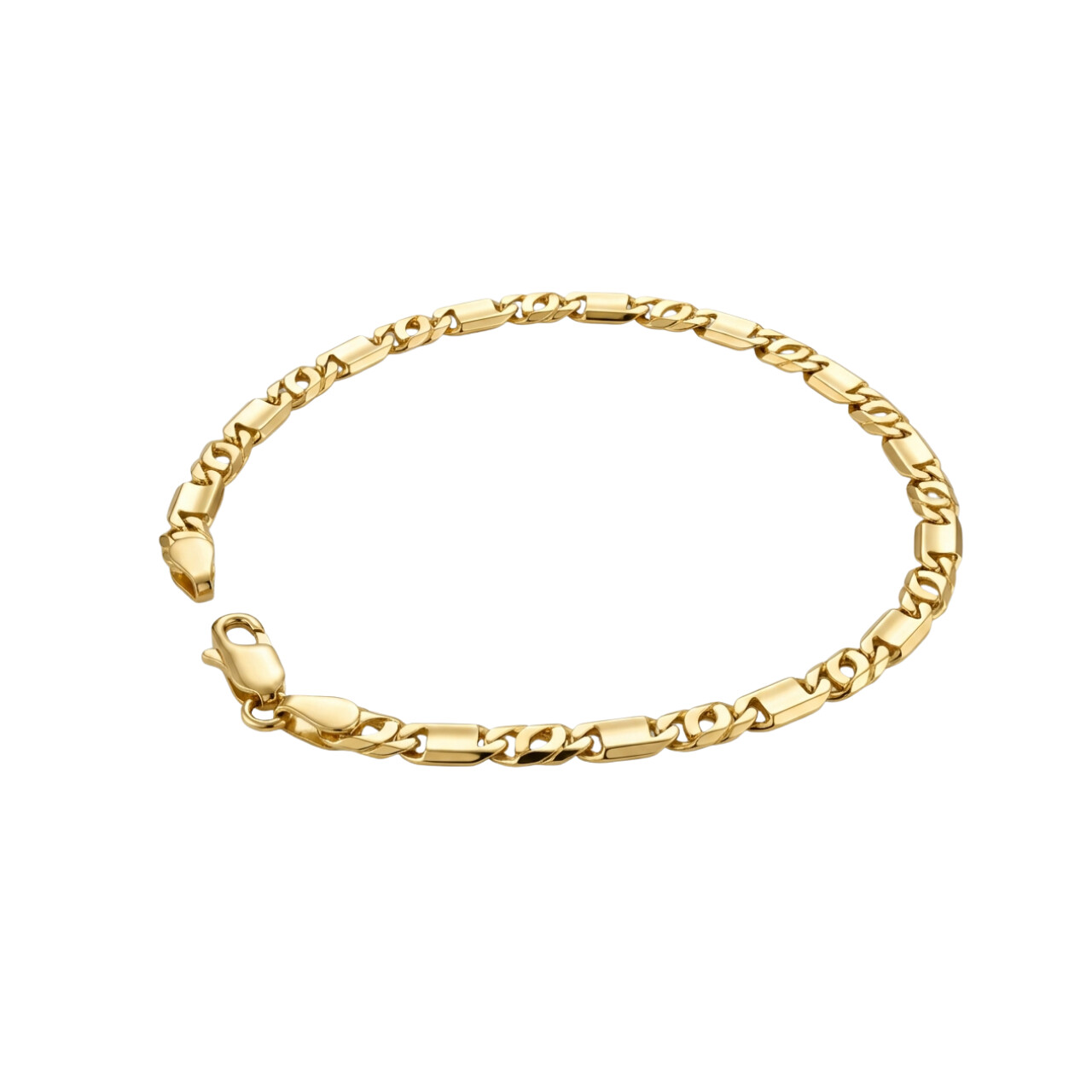 Bracciale in oro giallo maglia occhio di pernice_2