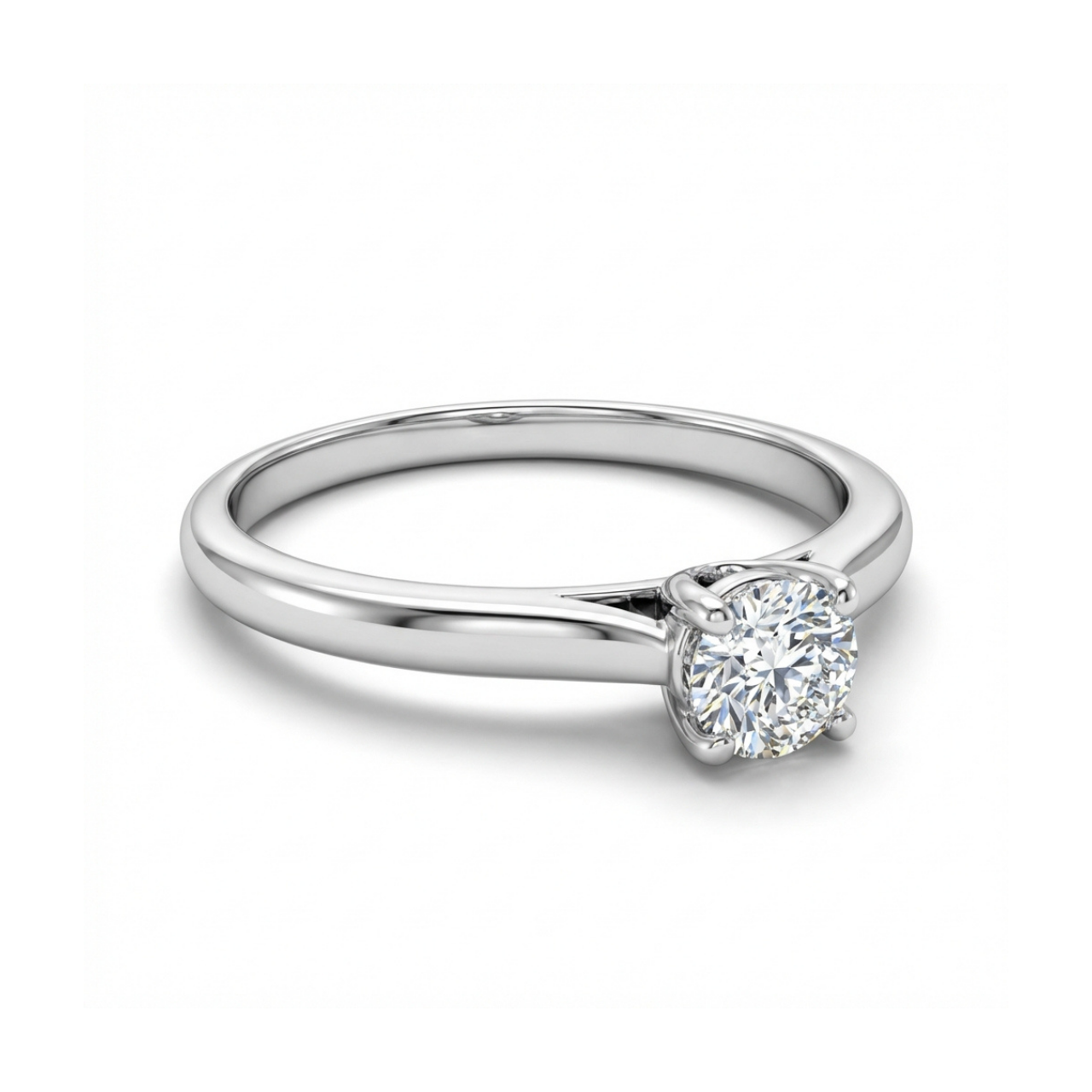 Anello solitario in oro bianco con diamante_3