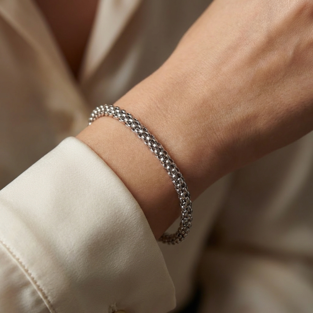 Bracciale unisex in oro bianco_3