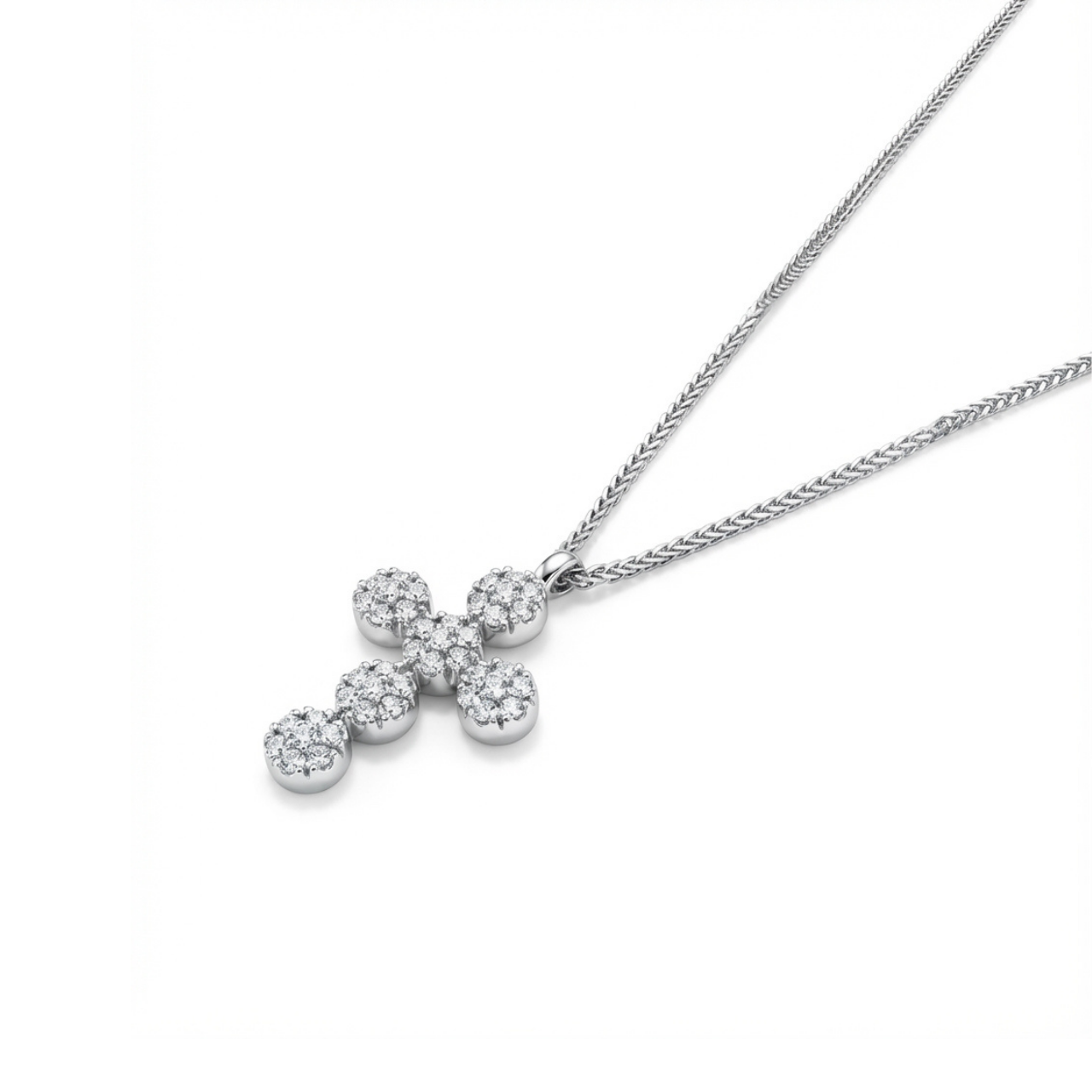 Collana oro bianco con croce con diamanti_3