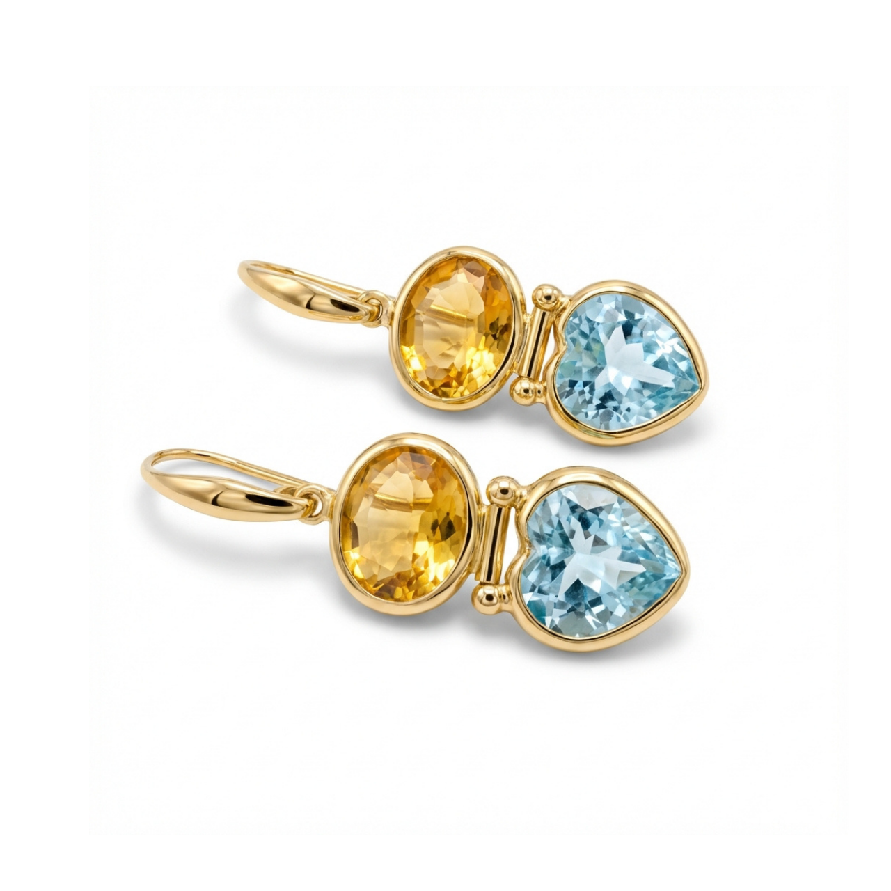 Coppia orecchini oro giallo con quarzi_2