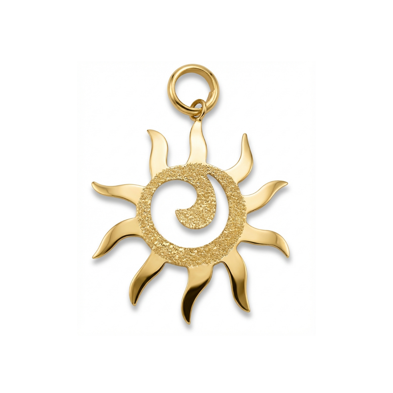 Ciondolo sole oro giallo_1