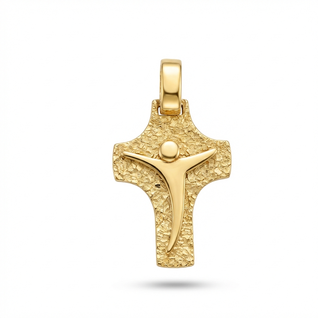 Croce stilizzata in oro giallo_1