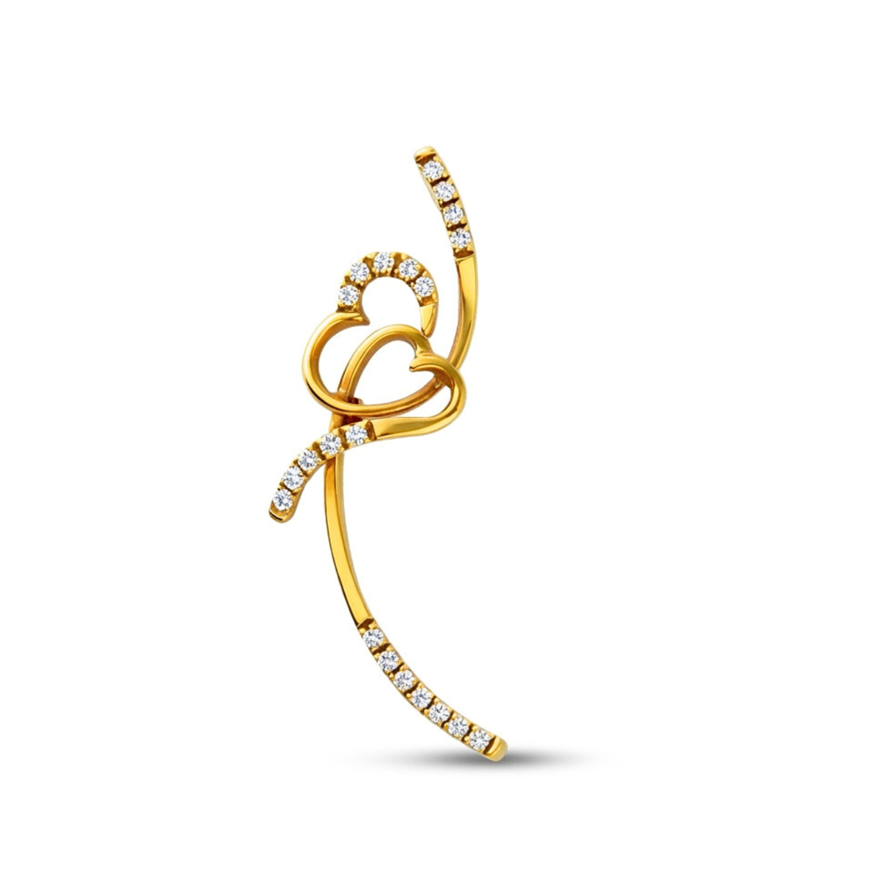 Ciondolo cuori e fantasia in oro giallo_1