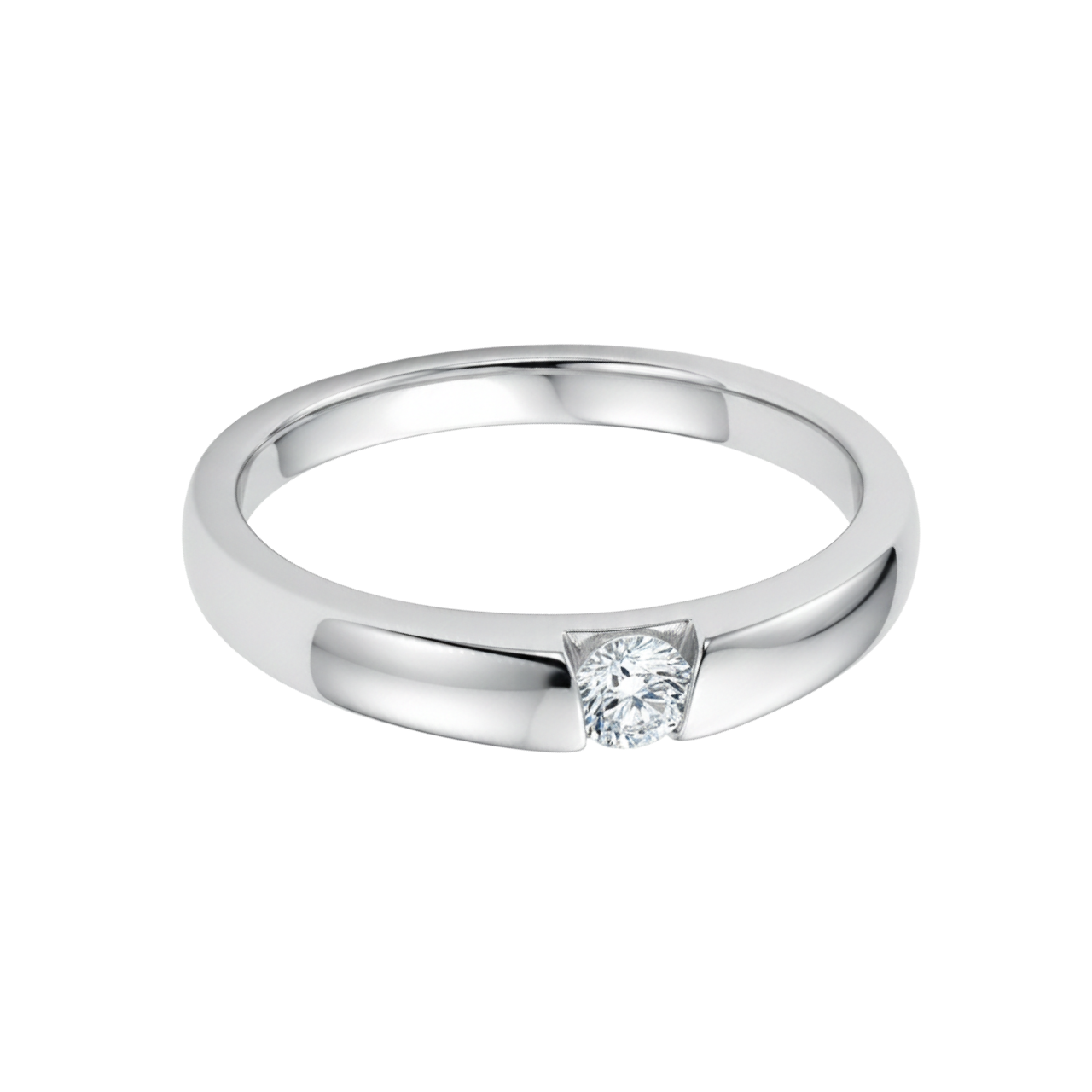 Anello solitario in oro bianco con diamante_3