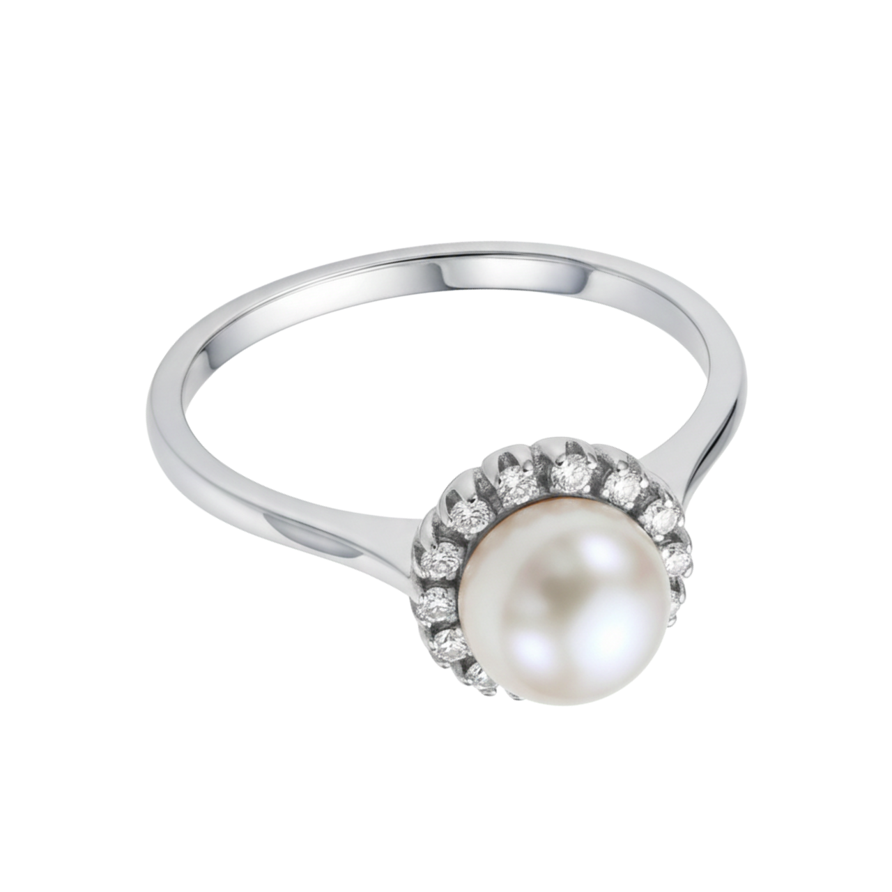 Anello oro bianco con perla e zirconi_3