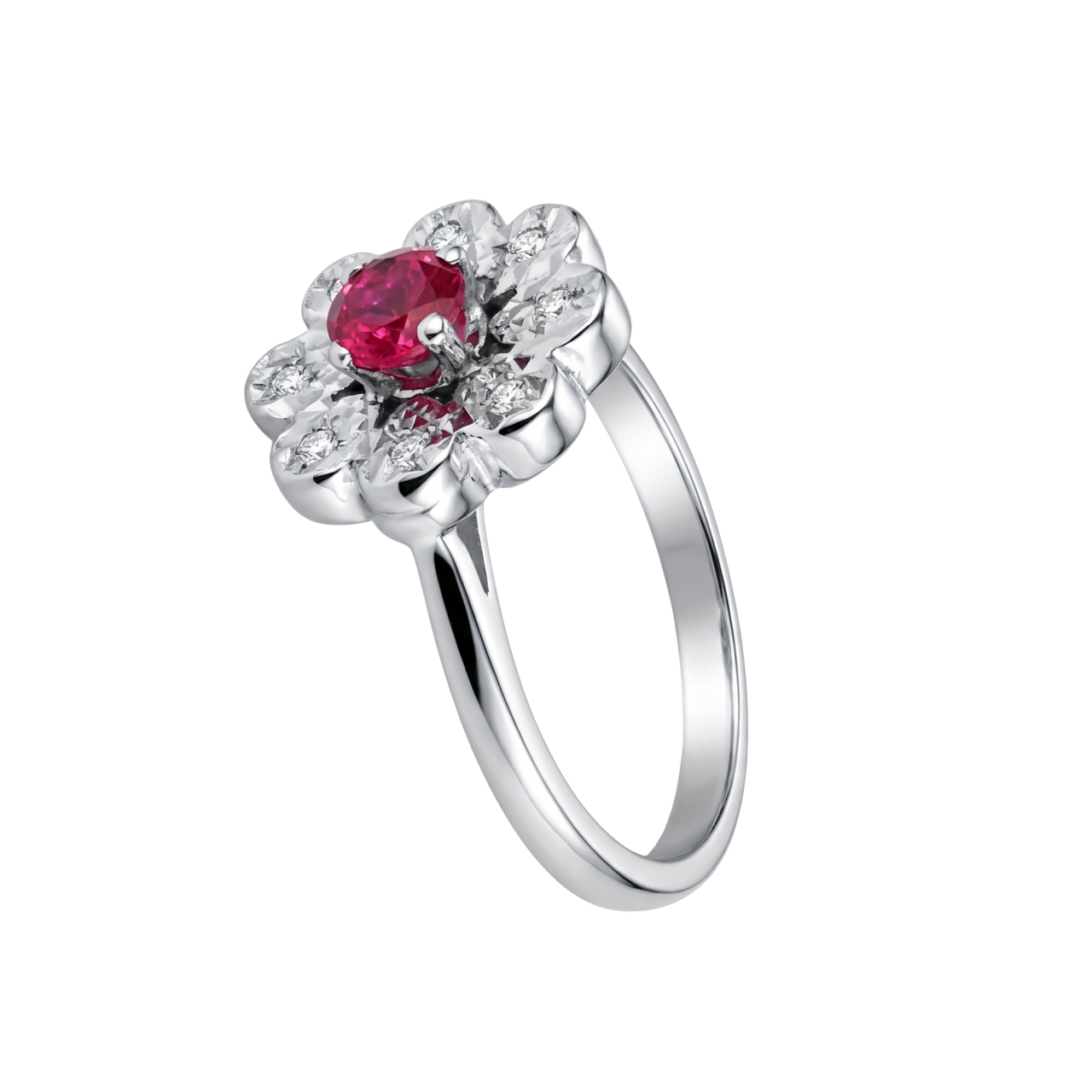 Anello in oro bianco con rubino e diamanti_2