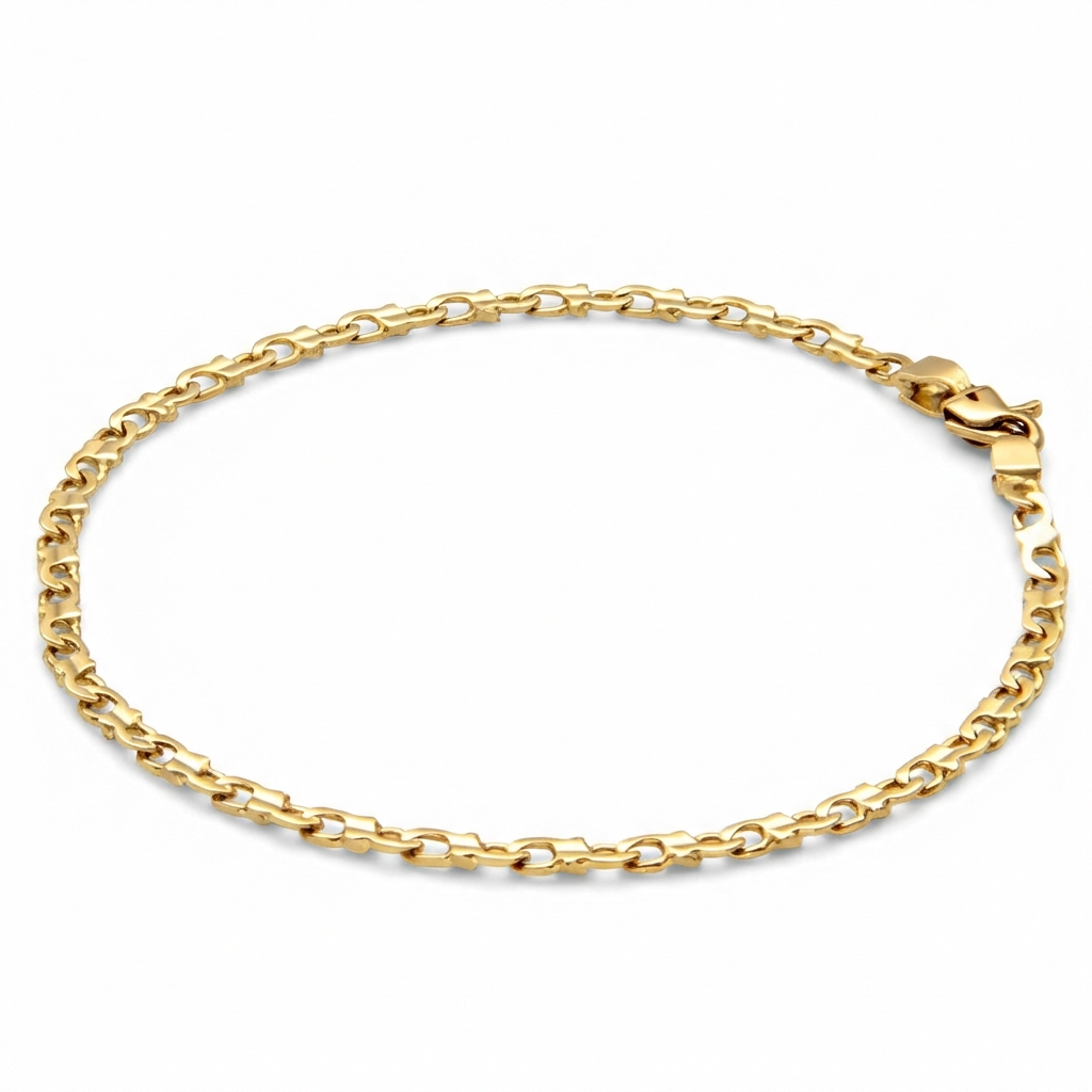 Bracciale in oro giallo maglia marinara_2