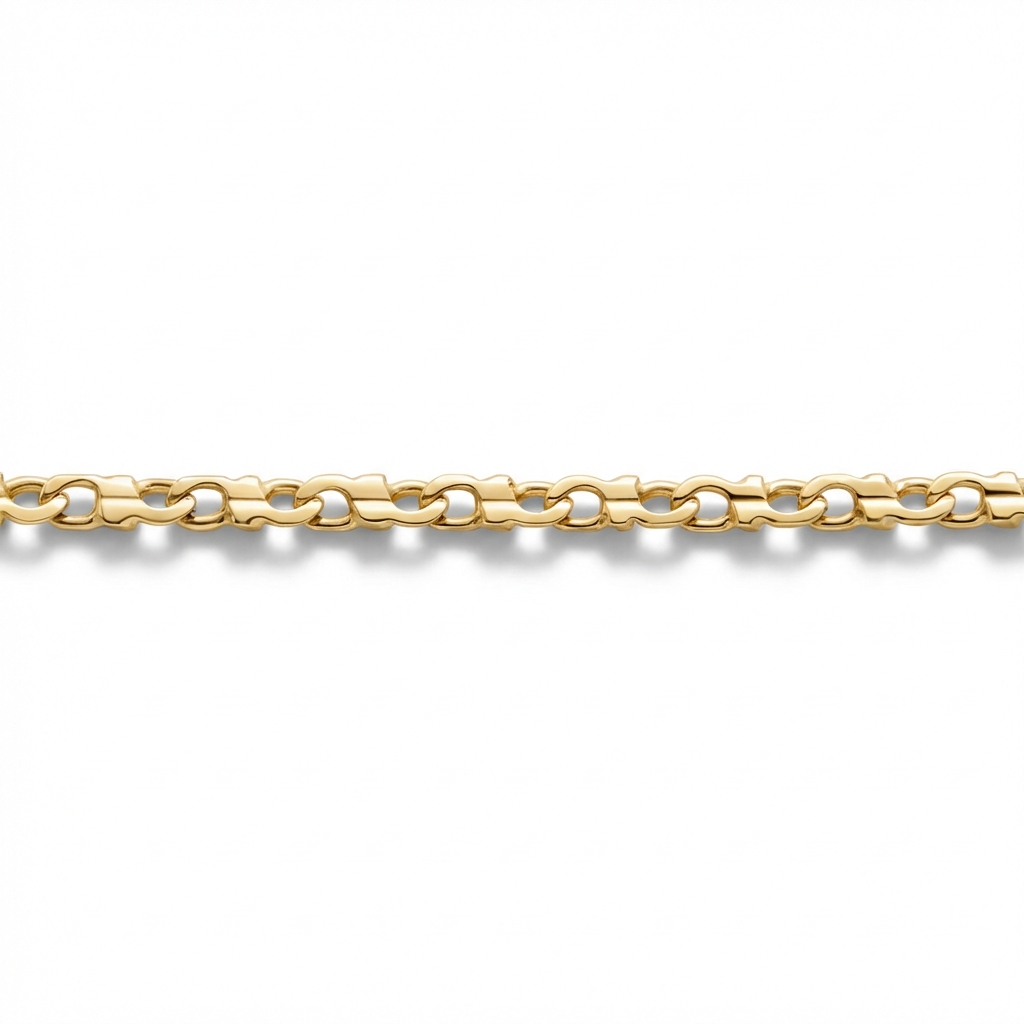 Bracciale in oro giallo maglia marinara_3