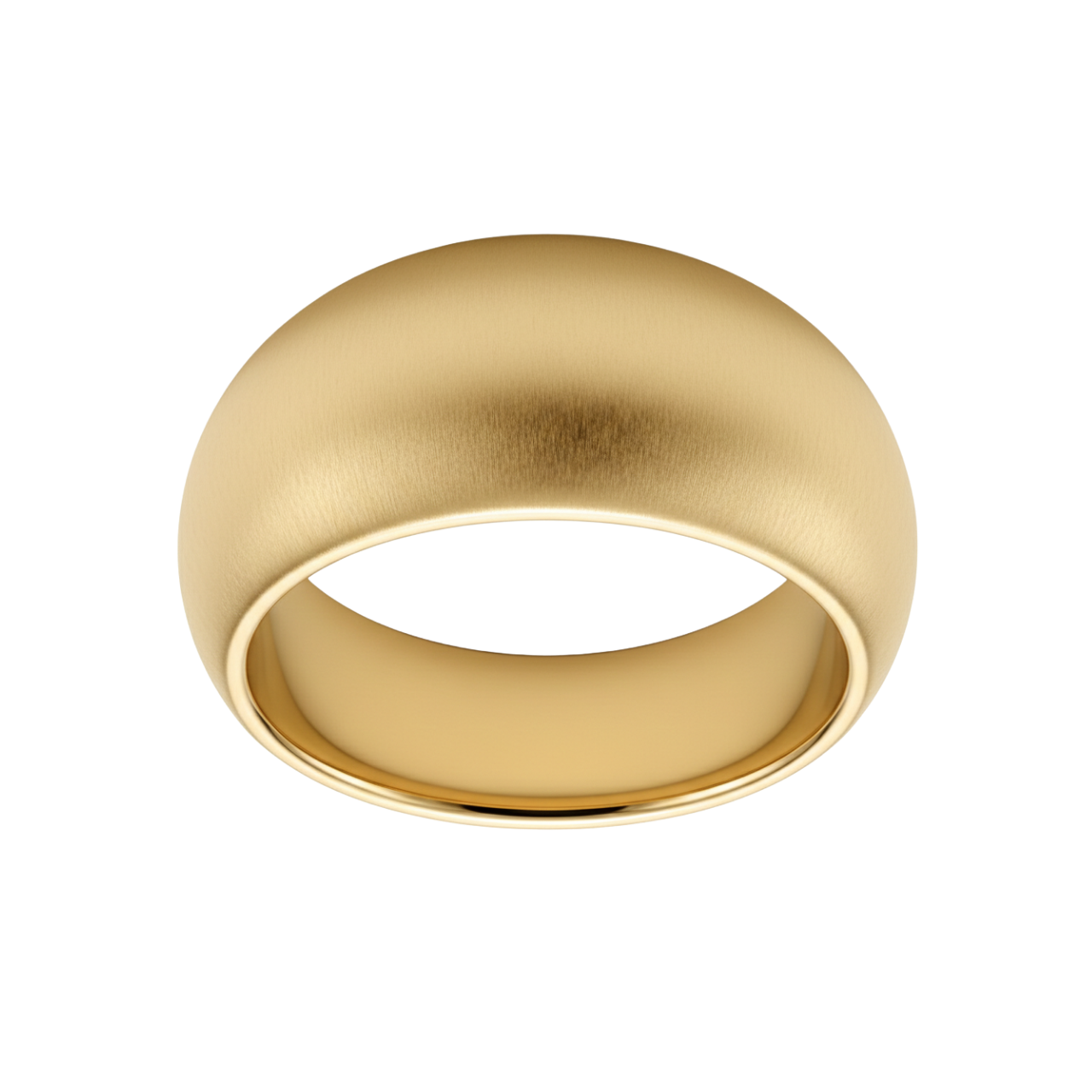 Moderner Ring aus satiniertem Gelbgold