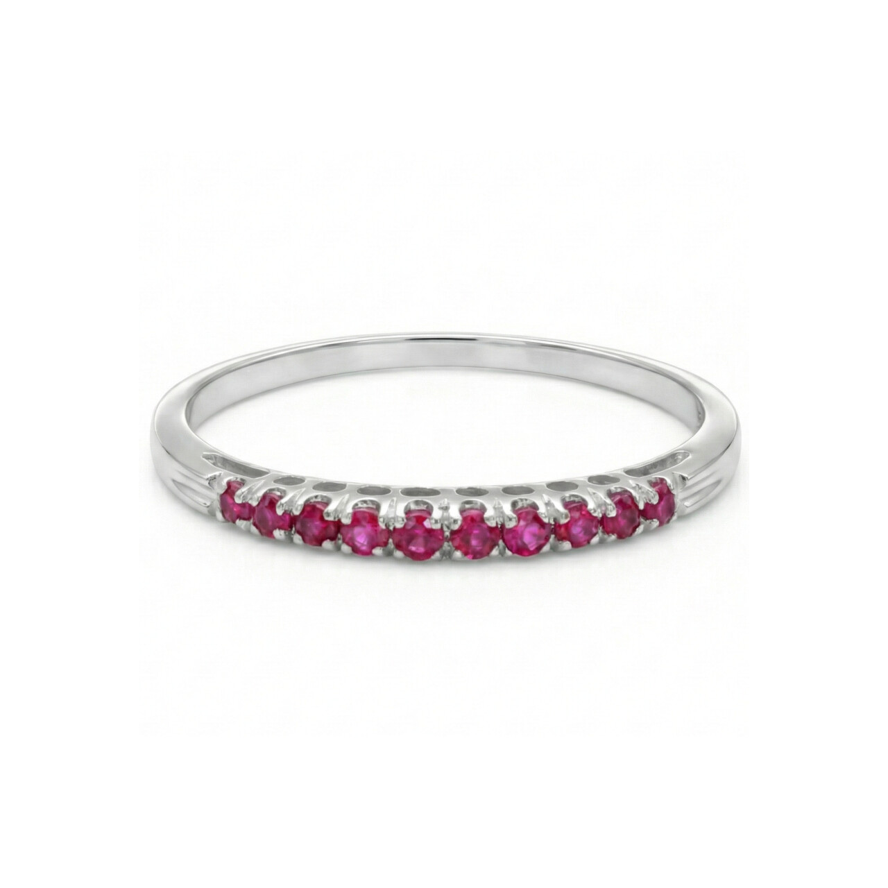 Weißgold-Veretta mit Rubinen