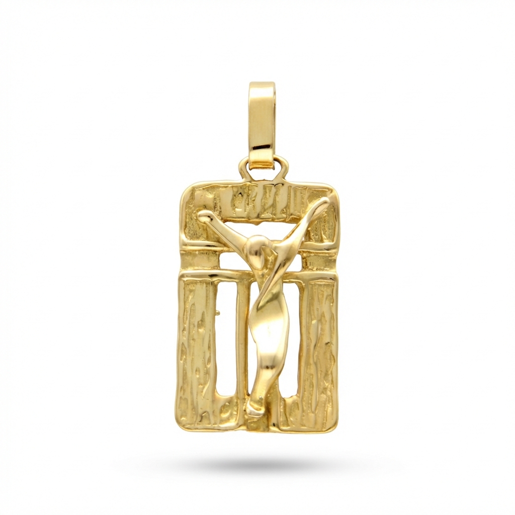 Croce con cristo in oro giallo_1