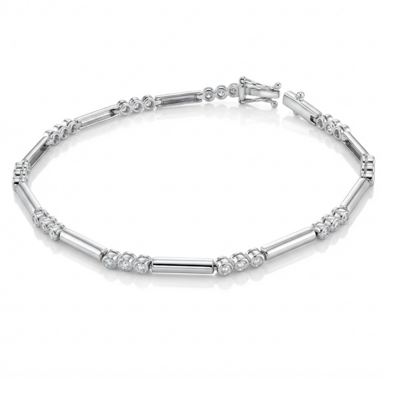 Braccialetto in oro bianco con diamanti_2
