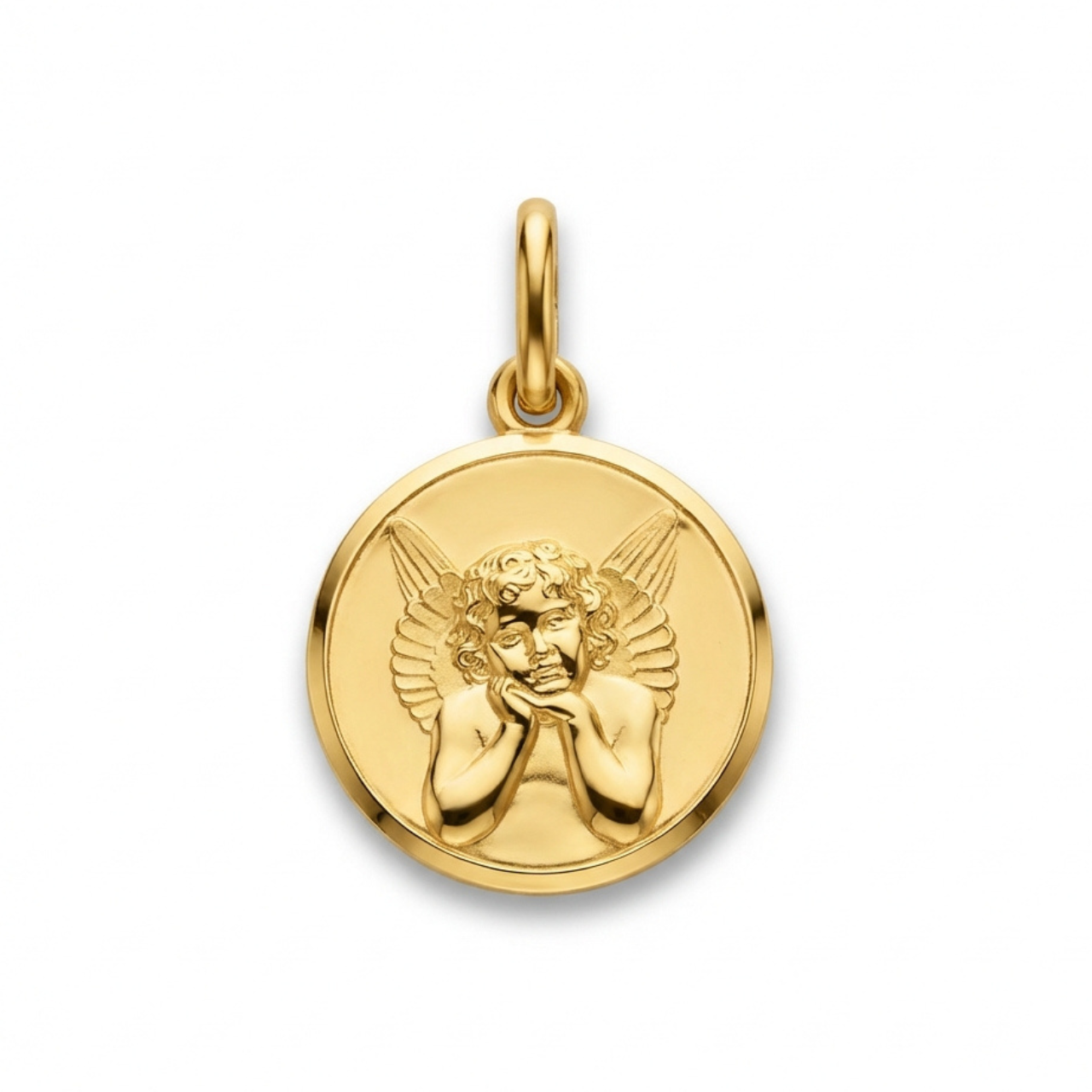 Ciondolo angelo di raffaello in oro giallo_1