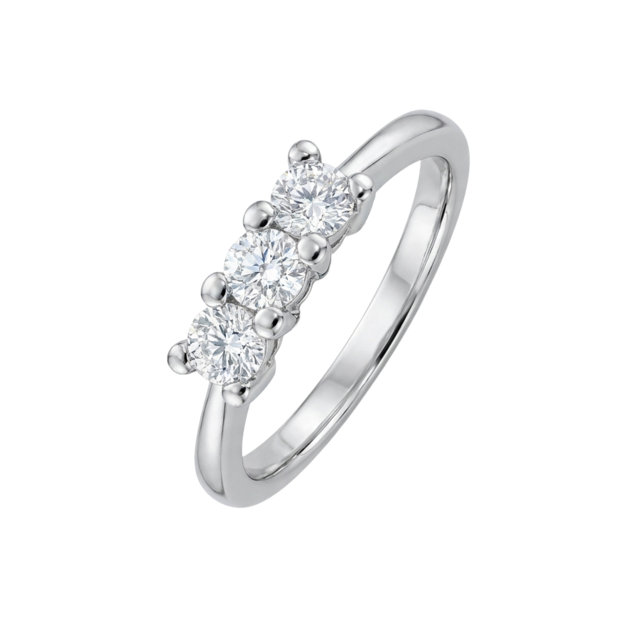 Anello trilogy oro bianco con diamanti_2