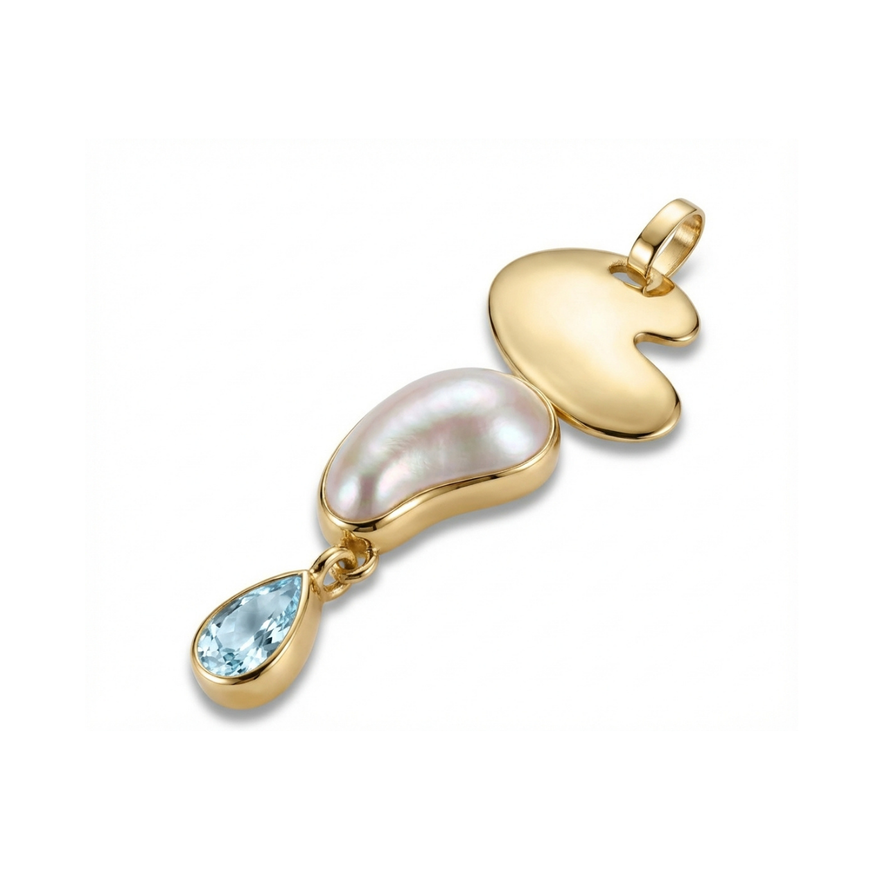 Ciondolo oro giallo madreperla e topazio_2