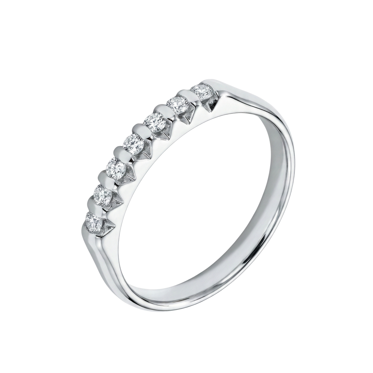 Anello riviera in oro bianco con diamanti_2