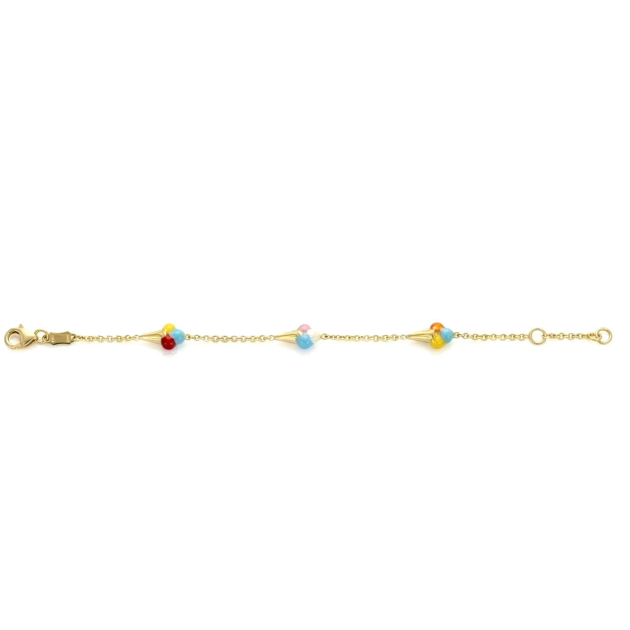 Bracciale bimbo in oro giallo con gelatini_3