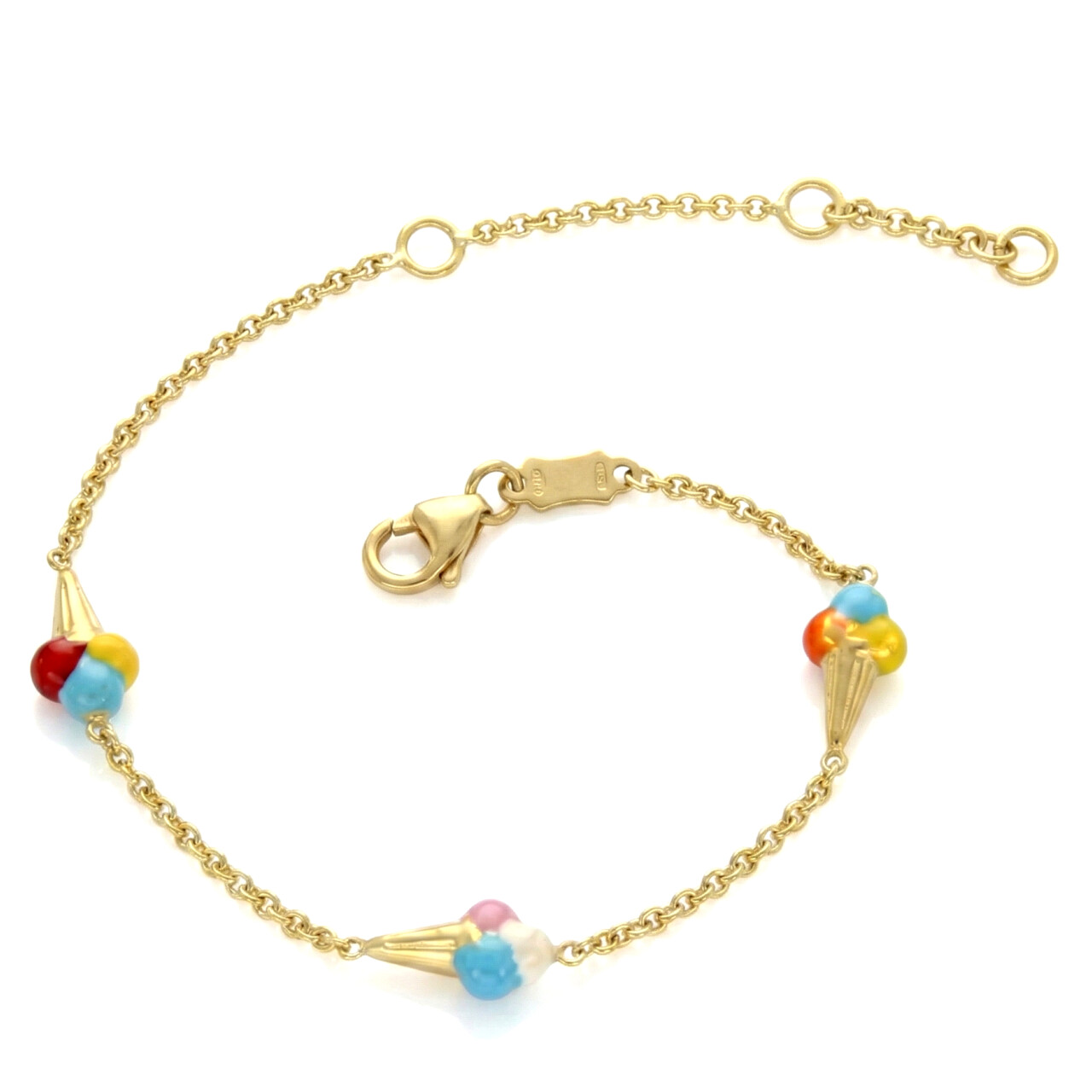 Bracciale bimbo in oro giallo con gelatini_2