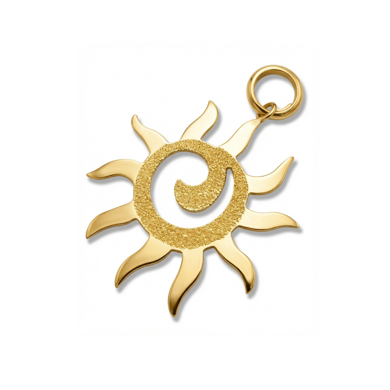 Ciondolo sole oro giallo_3