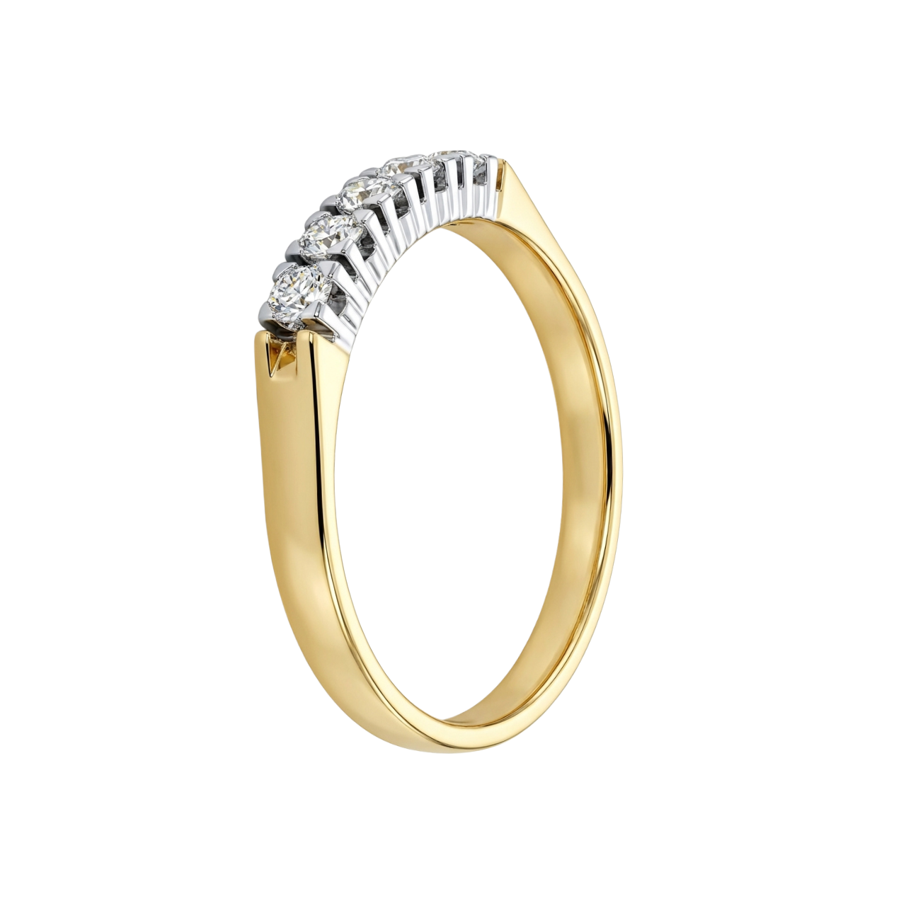 Anello oro giallo e bianco con diamanti_2