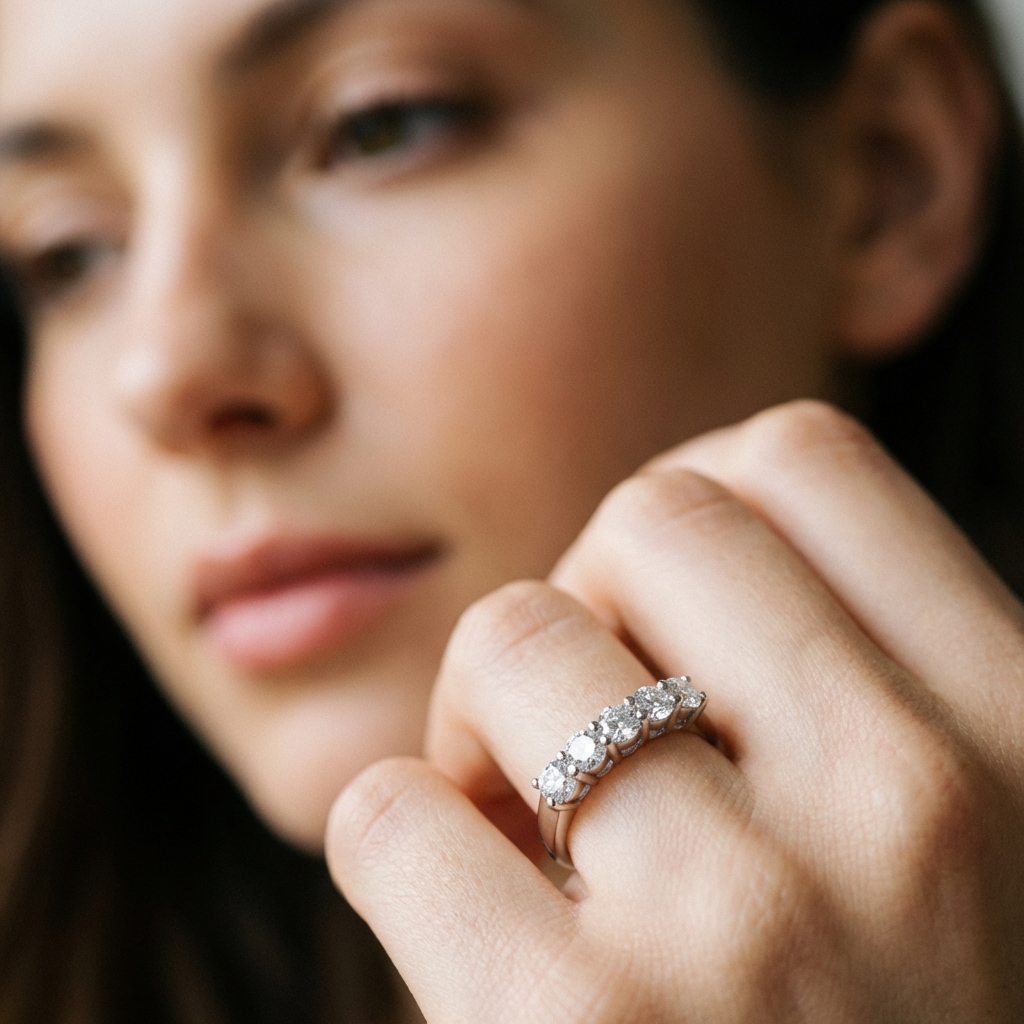 Anello riviera oro bianco con diamanti_4