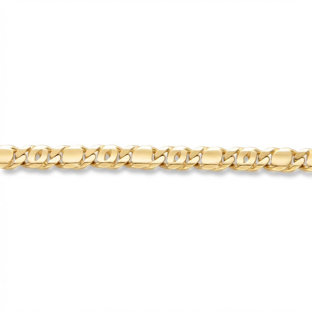 Bracciale in oro giallo maglia occhio di pernice_2