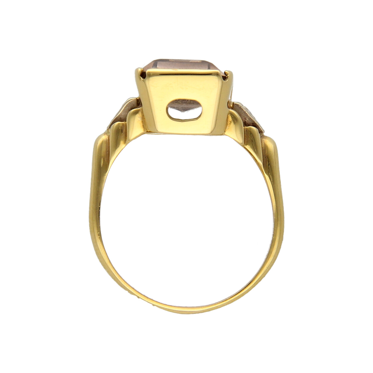 Anello oro giallo con quarzo morione e diamanti_4