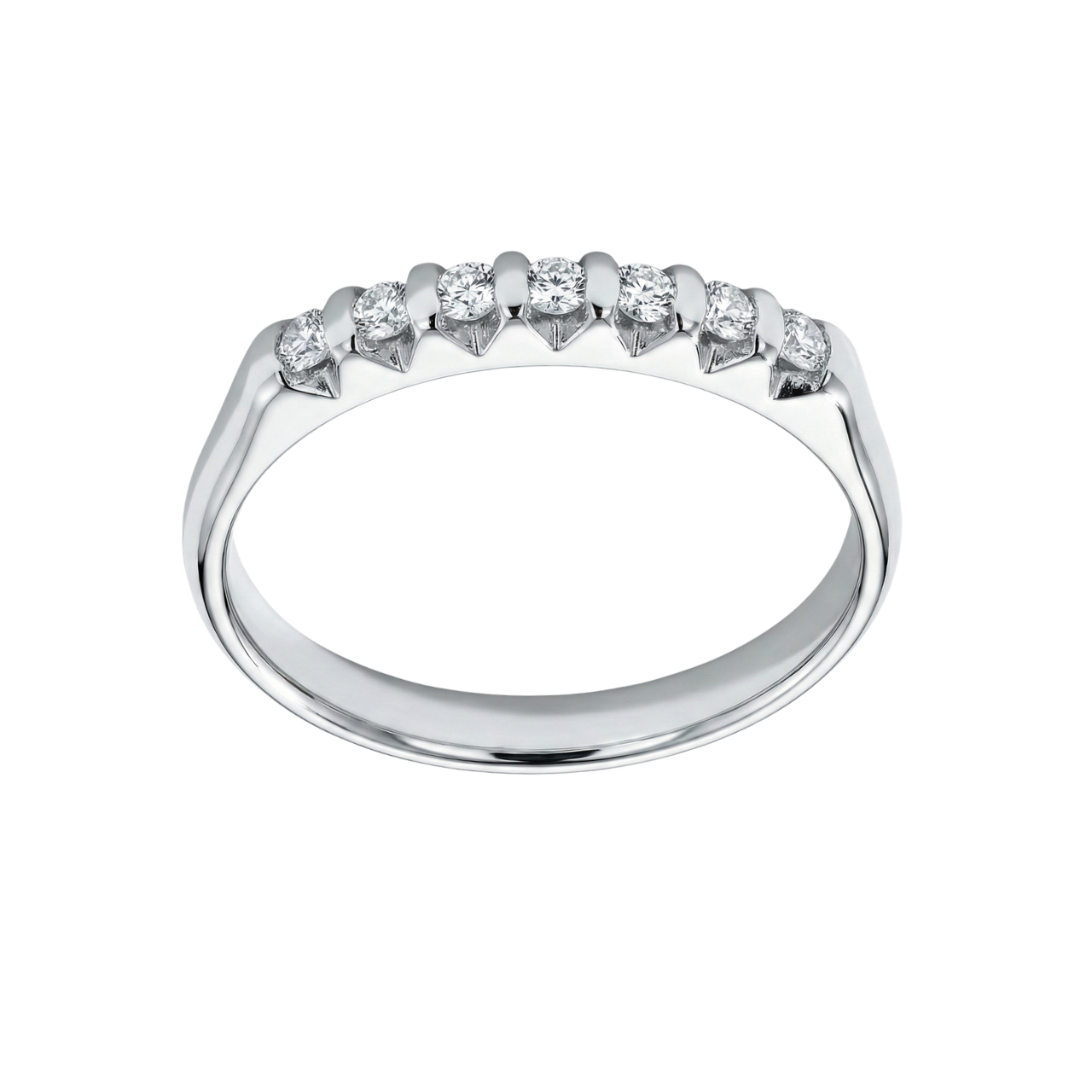 Riviera-Ring aus 18kt Weißgold mit Diamanten