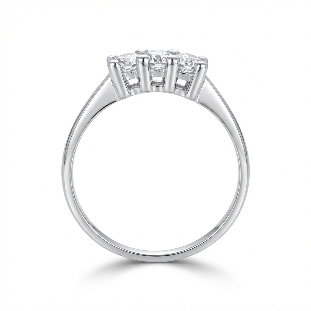 Anello trilogy oro bianco con diamanti_3