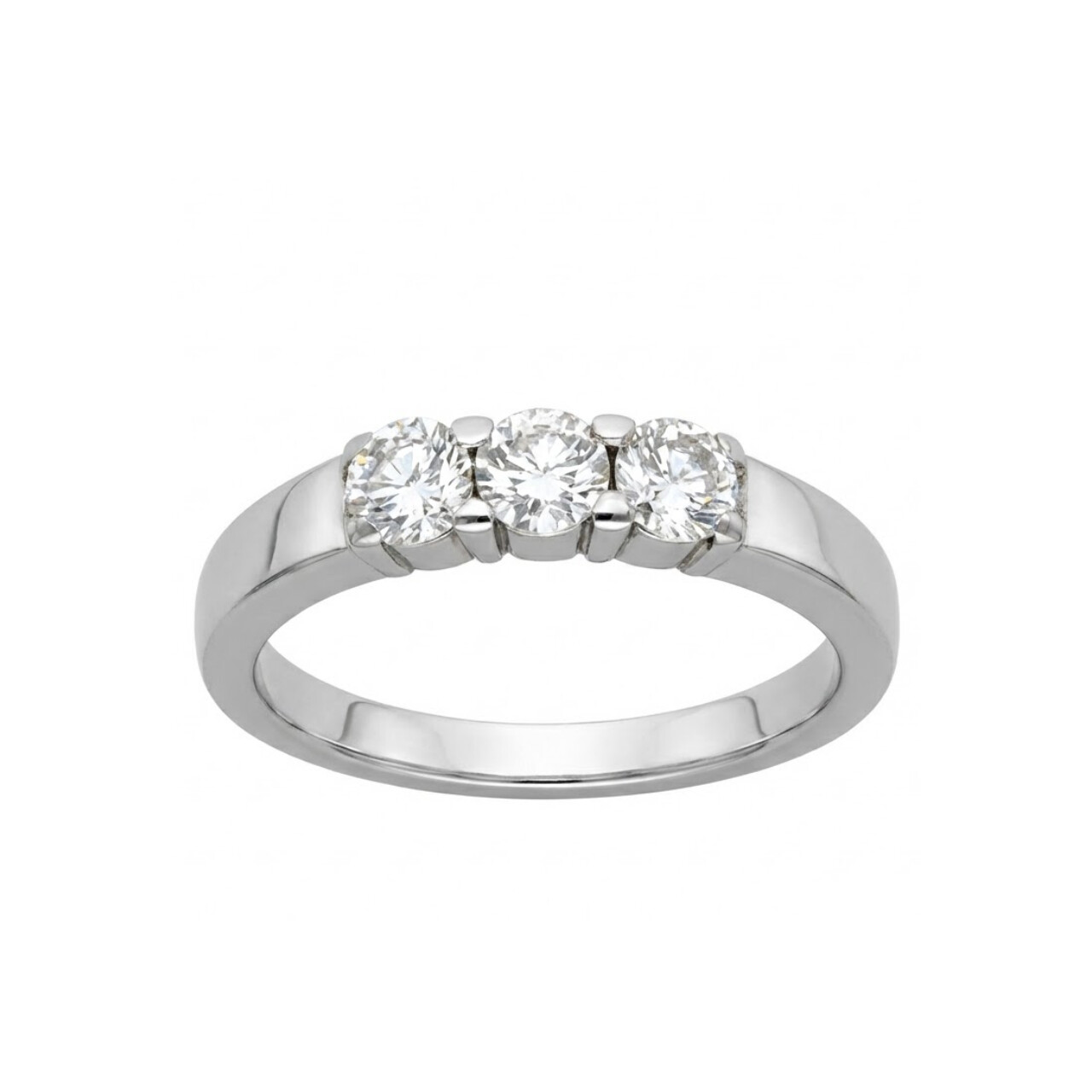 Anello trilogy in oro bianco con diamanti 0,27 ct_1