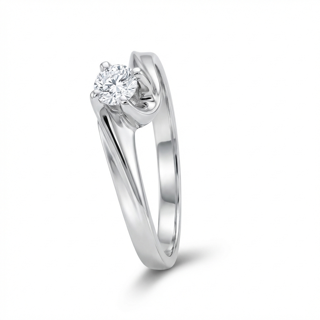 Solitario contrarie' oro bianco con diamante_3