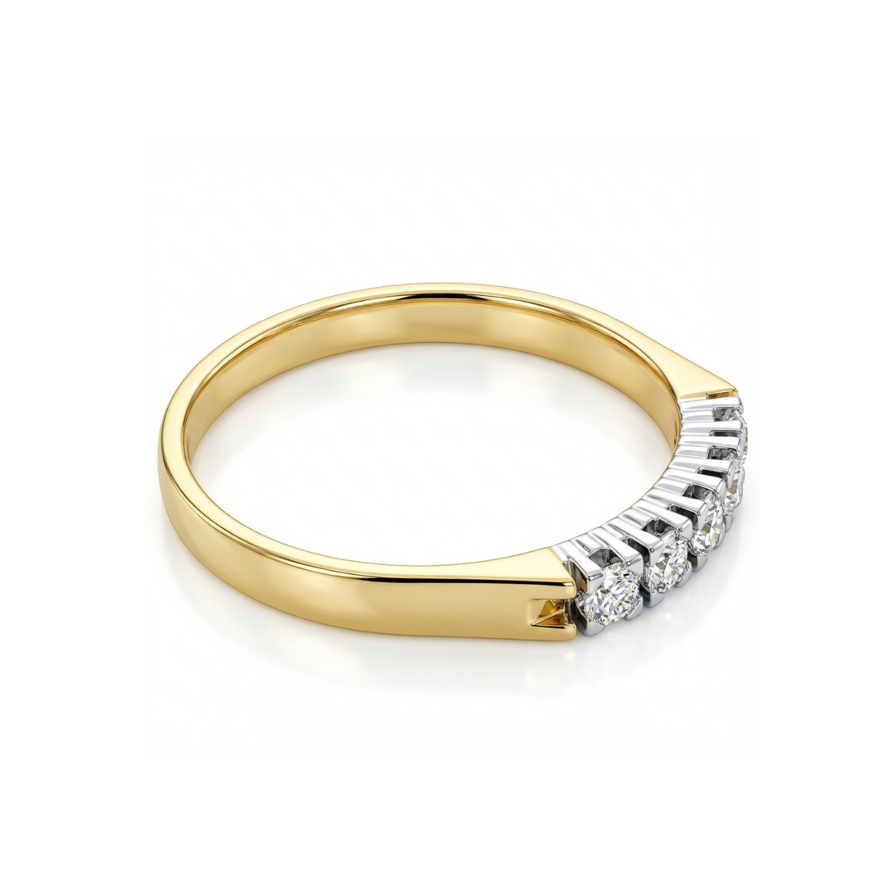 Anello oro giallo e bianco con diamanti_3