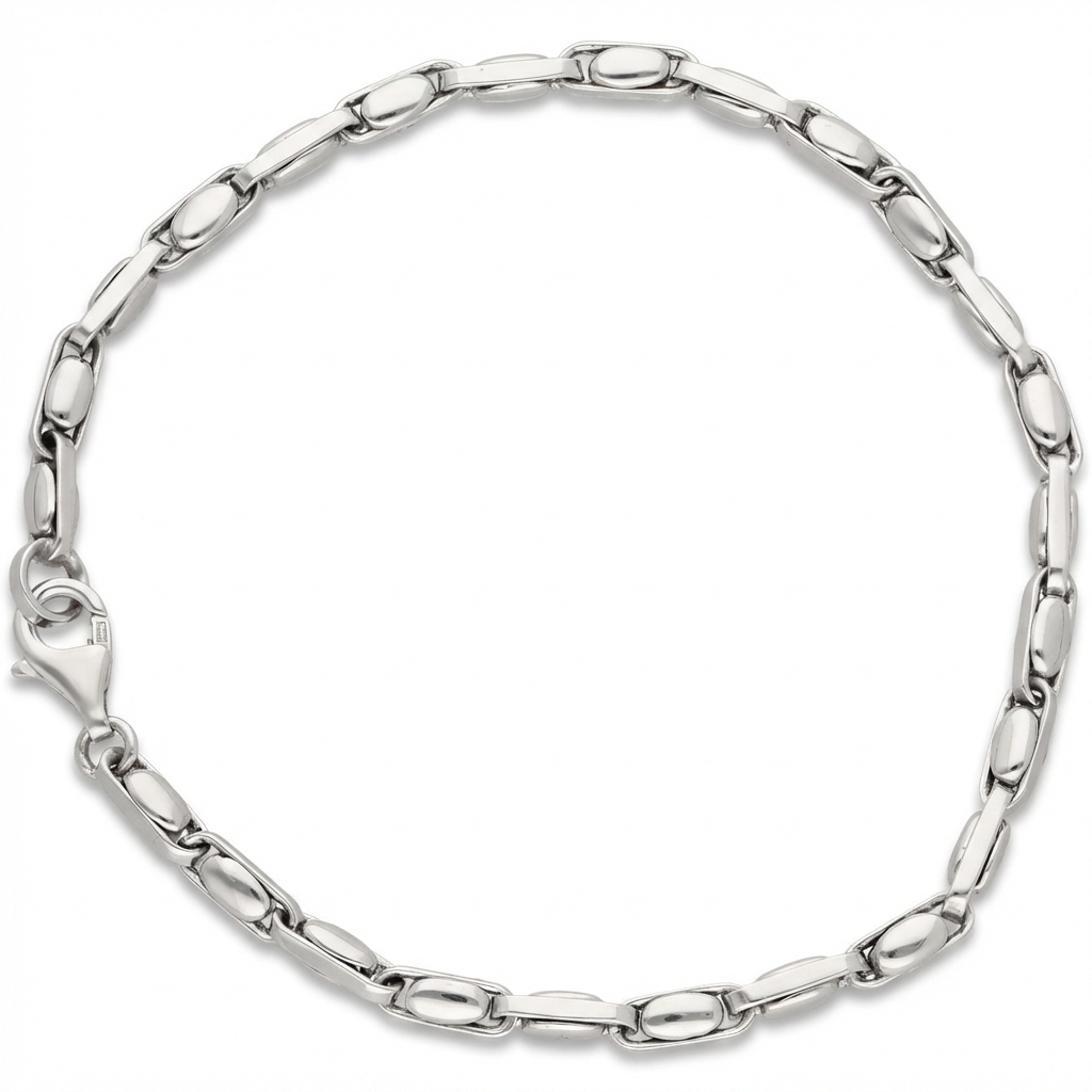 Armband aus Weißgold, tubuläre Ausführung