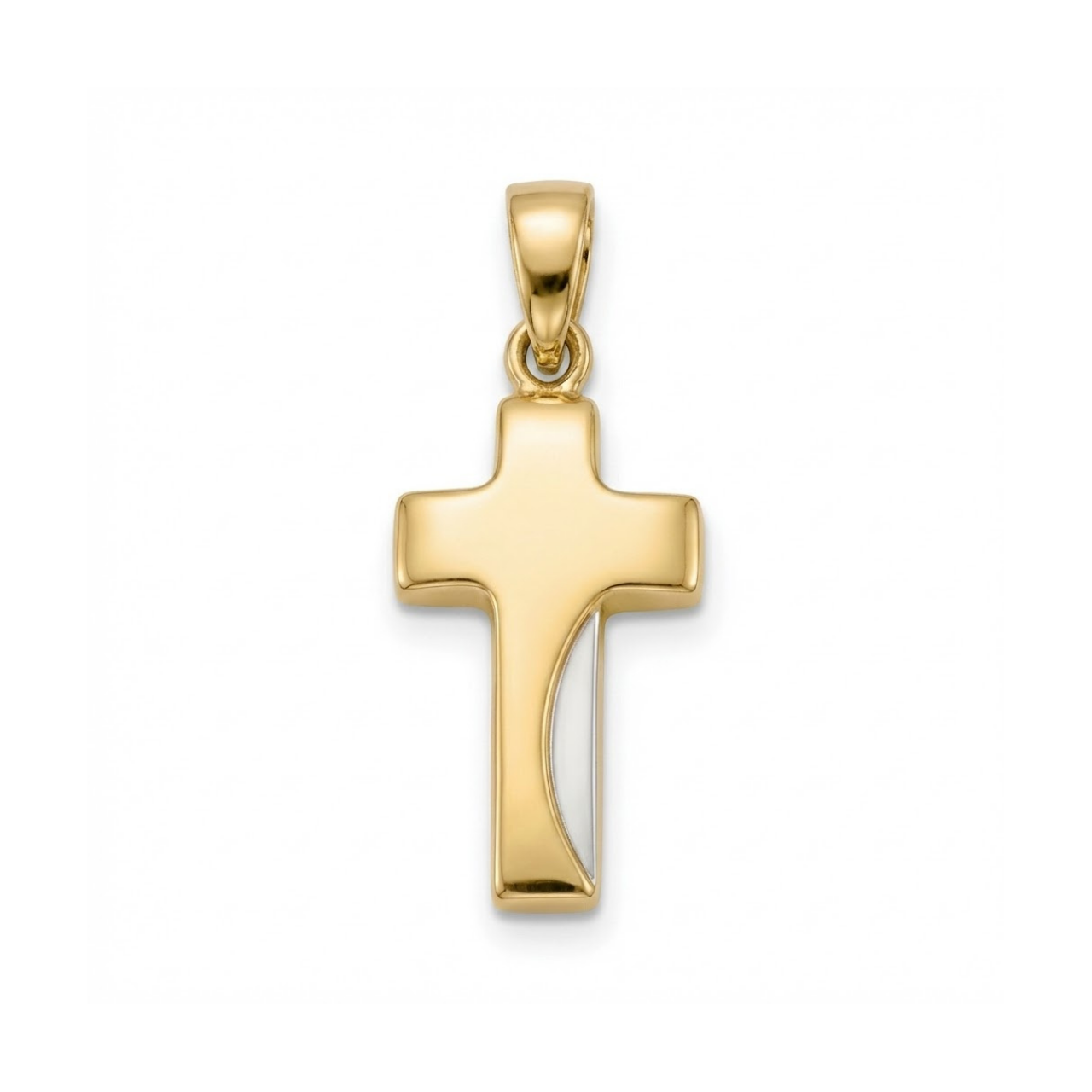 Kreuz aus Gelbgold und Weißgold