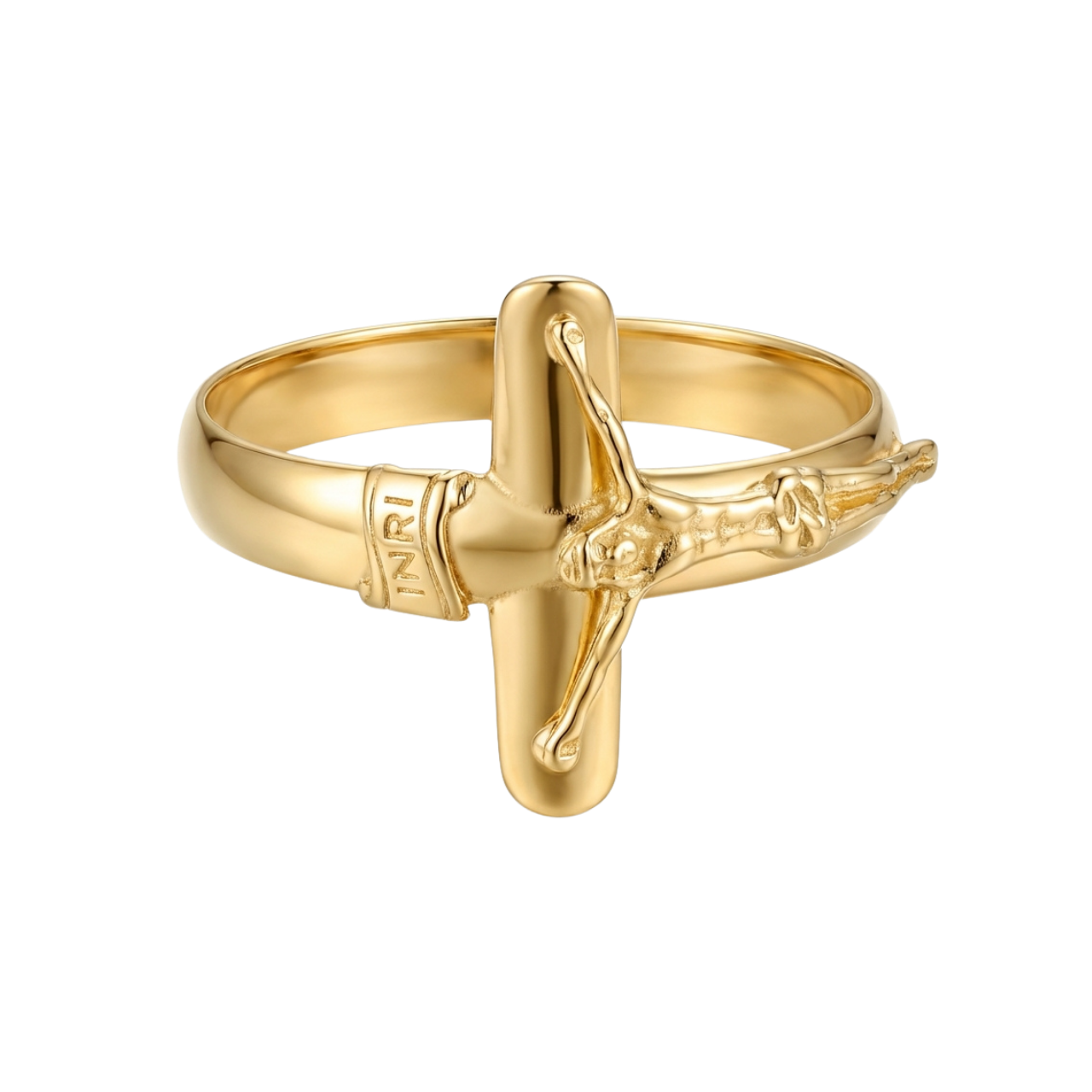 Anello oro giallo crocifisso_1