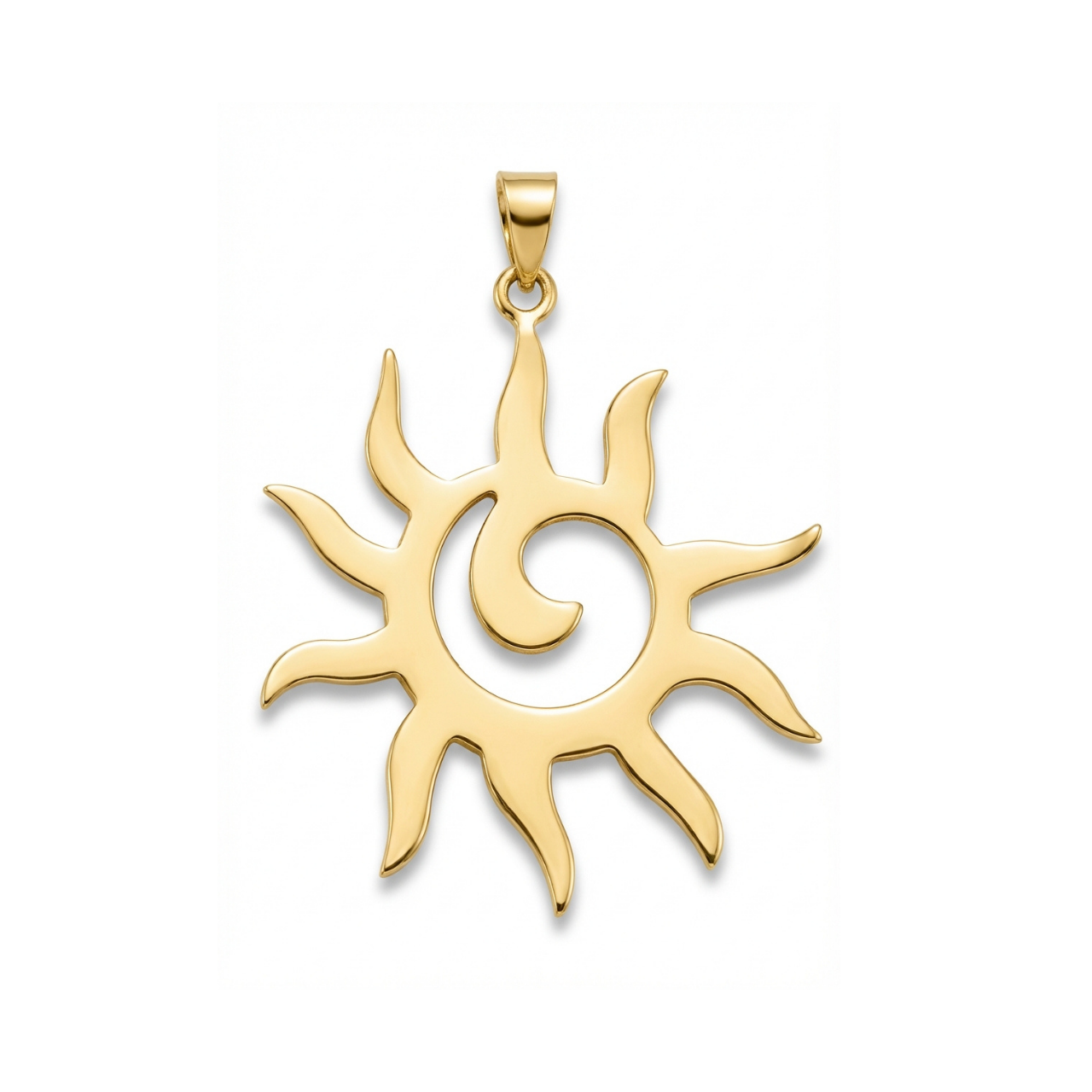 Ciondolo sole oro giallo_2